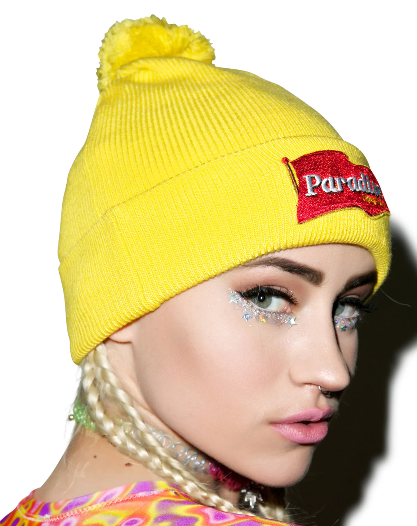 Mustard Pom Pom Beanie - Image 2