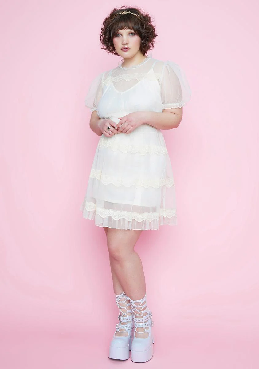 My Dream Meadow Sheer Babydoll Dress - Image 3