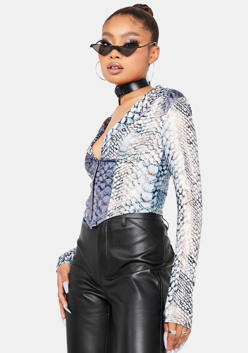 My Own Monster Zip Up Crop Top - Image 2