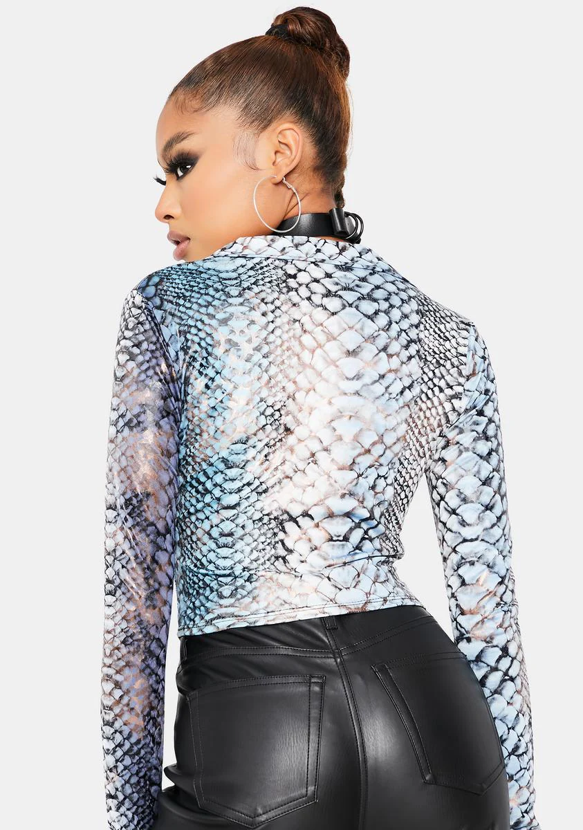 My Own Monster Zip Up Crop Top - Image 4