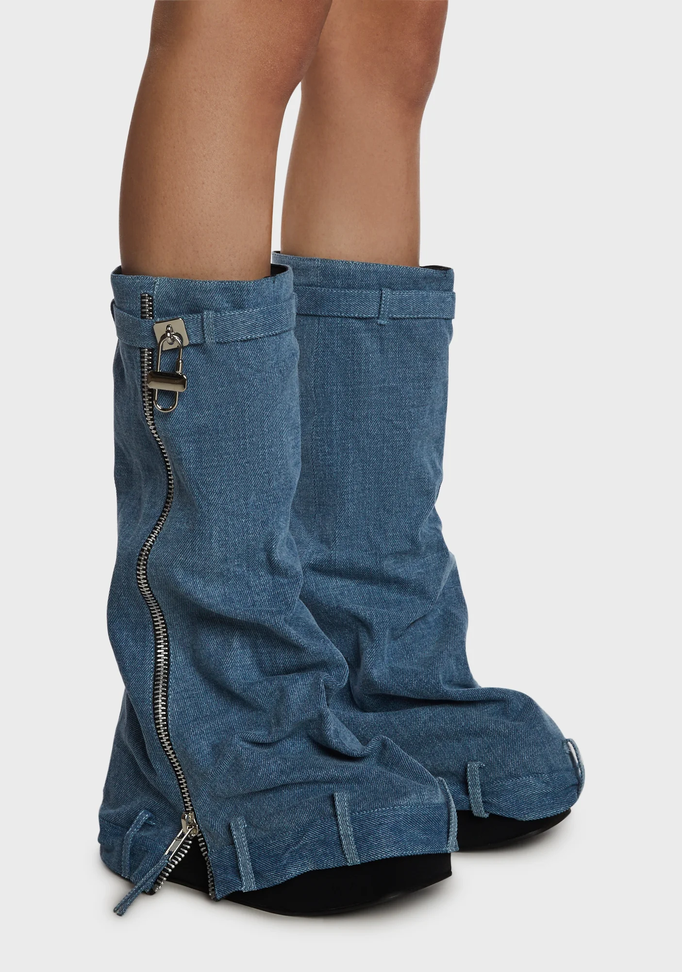 My Own Way Denim Boots - Image 3