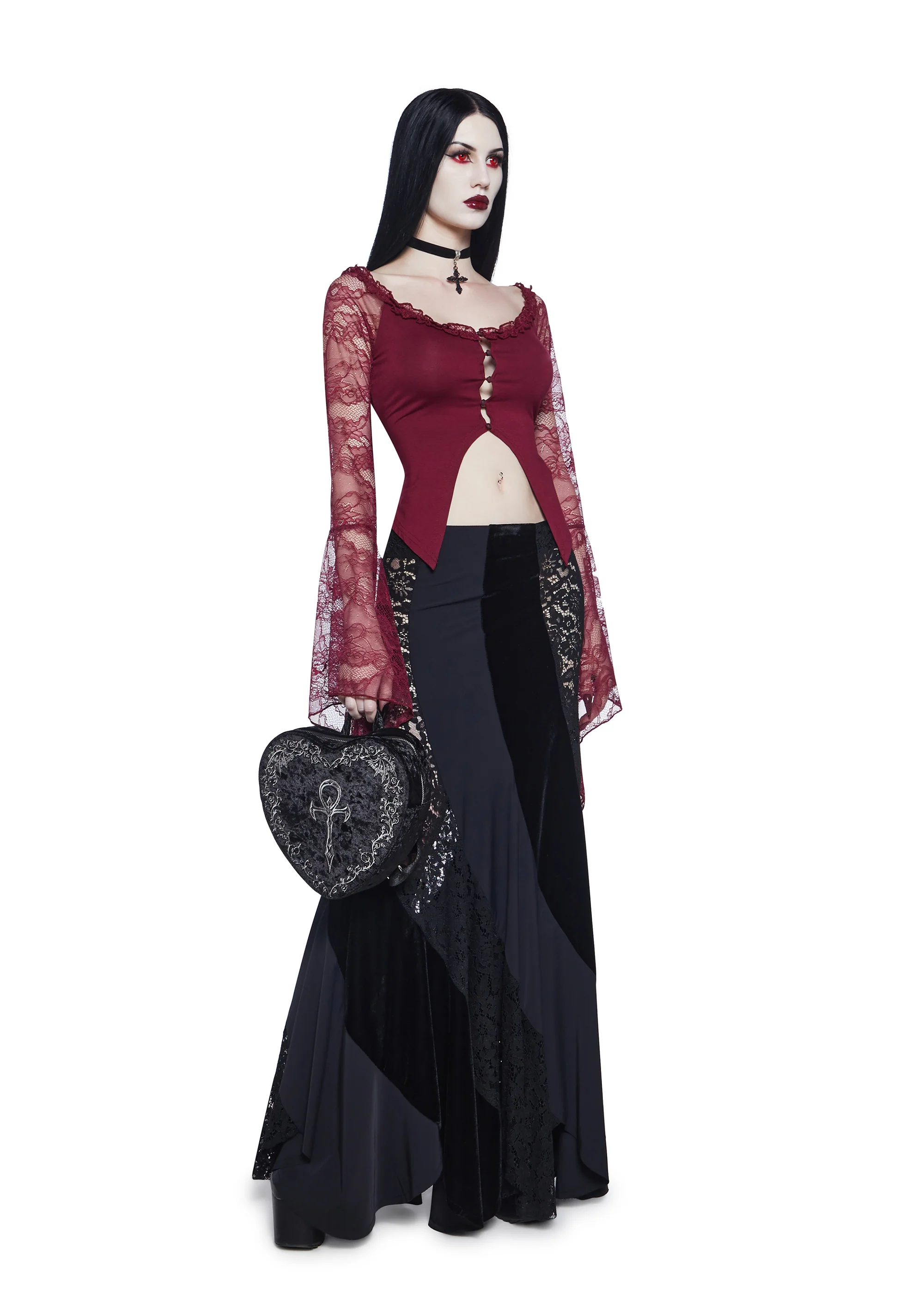 My Very Nature Long Sleeve Top - Dark Red - Image 2