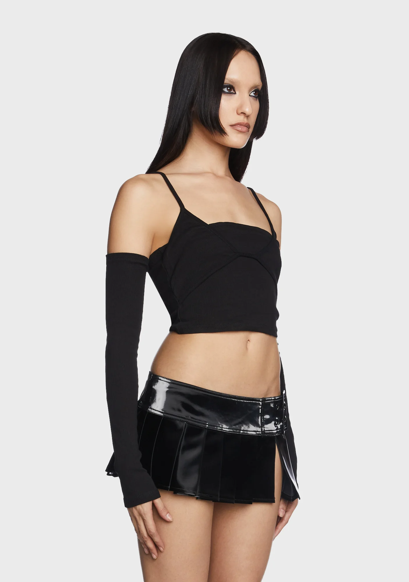 Mysterious Ways Crop Top - Black - Image 4