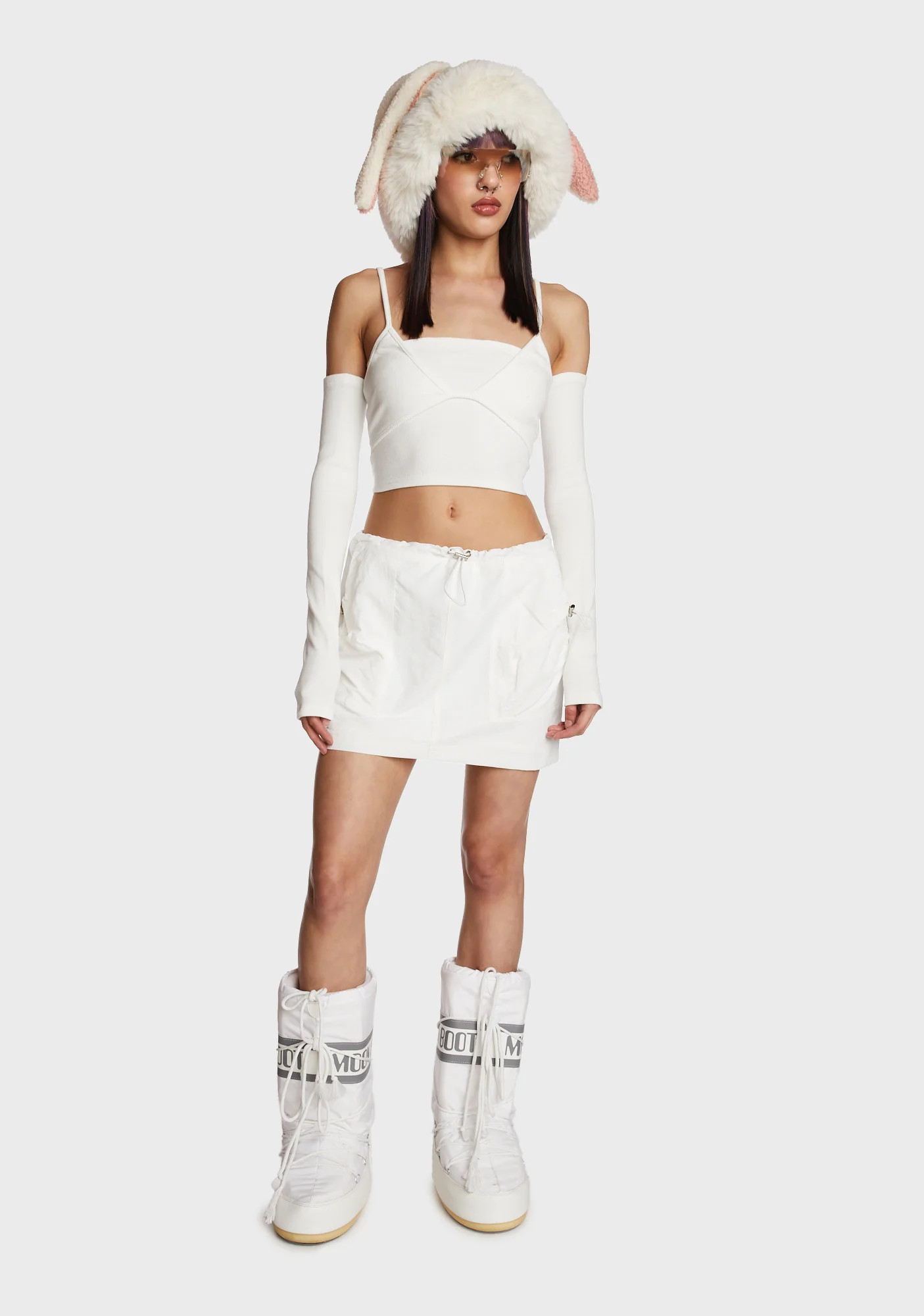 Mysterious Ways Crop Top - White - Image 2