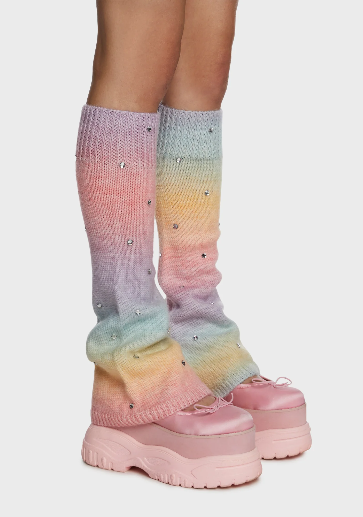 Mythical Fantasy Leg Warmers - Light Rainbow - Image 2