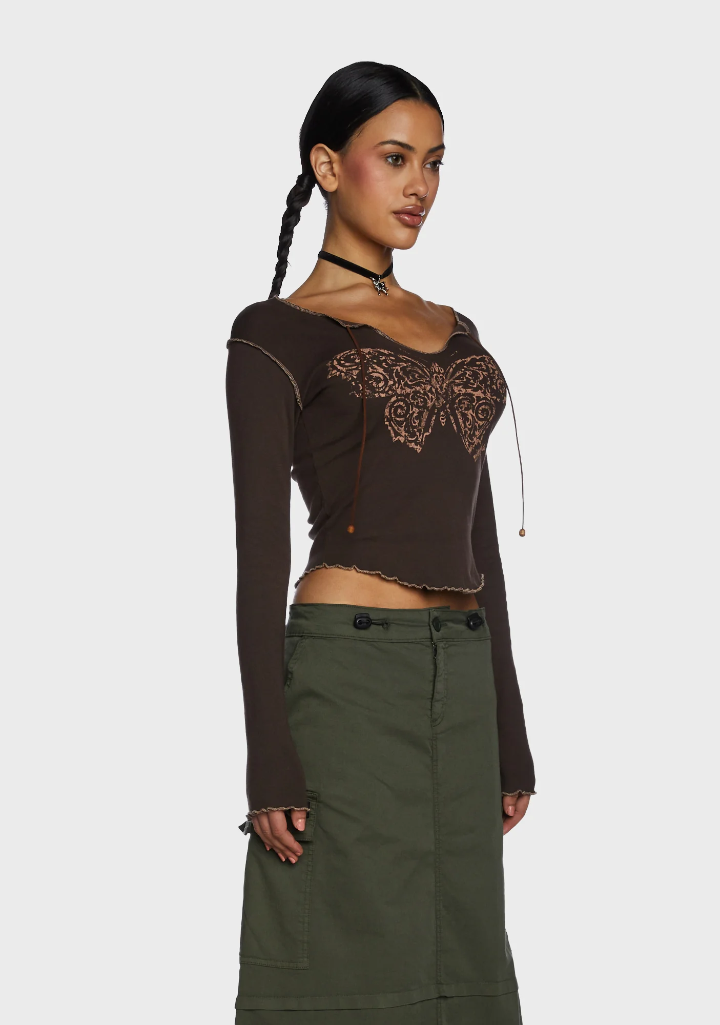 Nabi Butterfly Print Top - Image 3