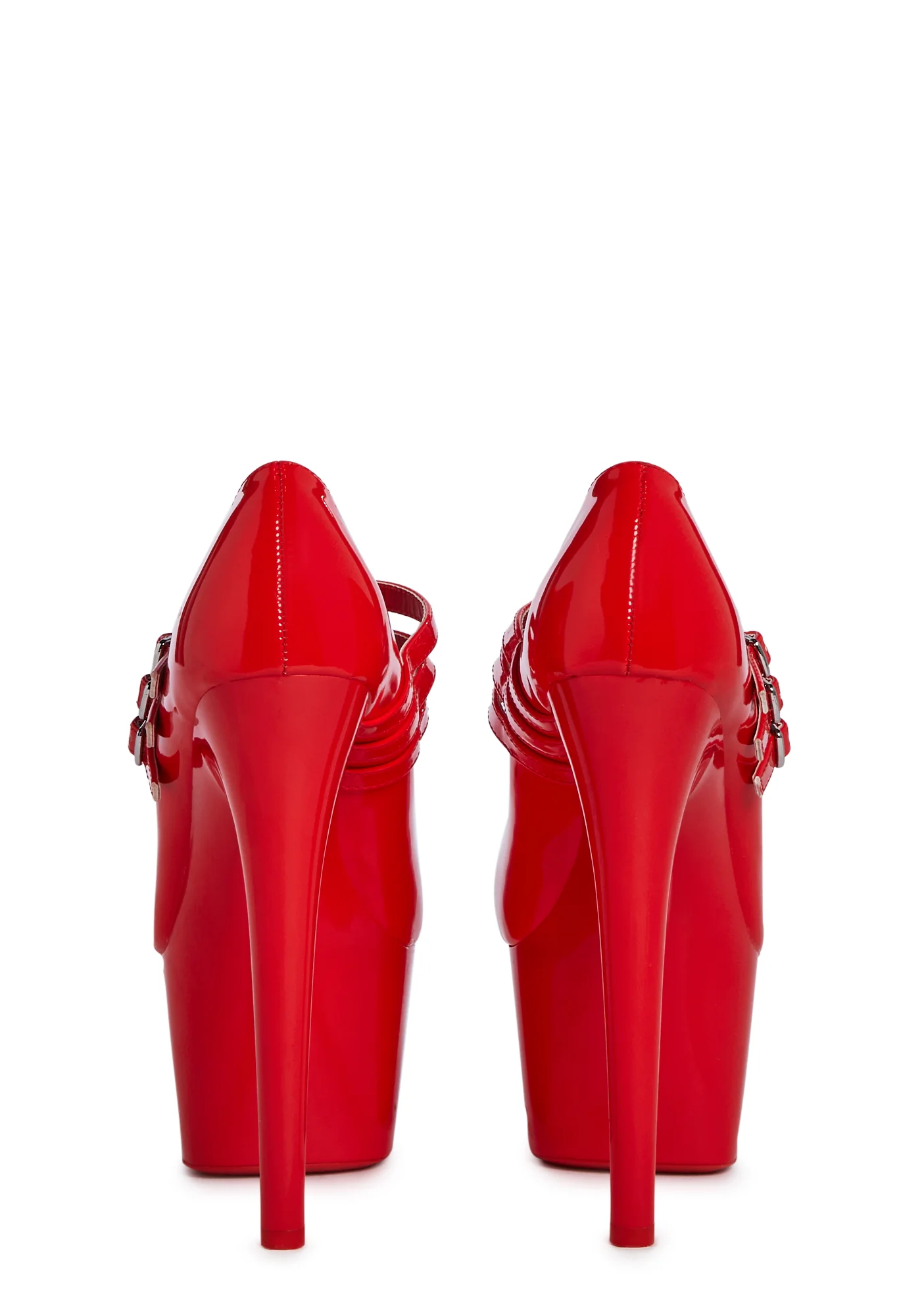 Natasha Platform Stiletto Heels - Red - Image 4