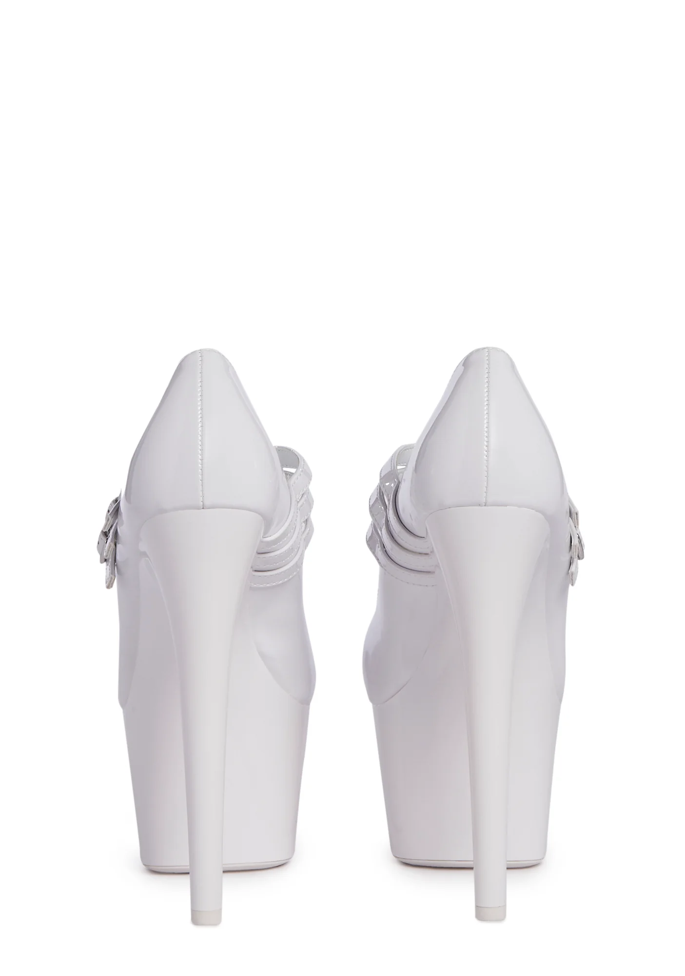 Natasha Platform Stiletto Heels - White - Image 4