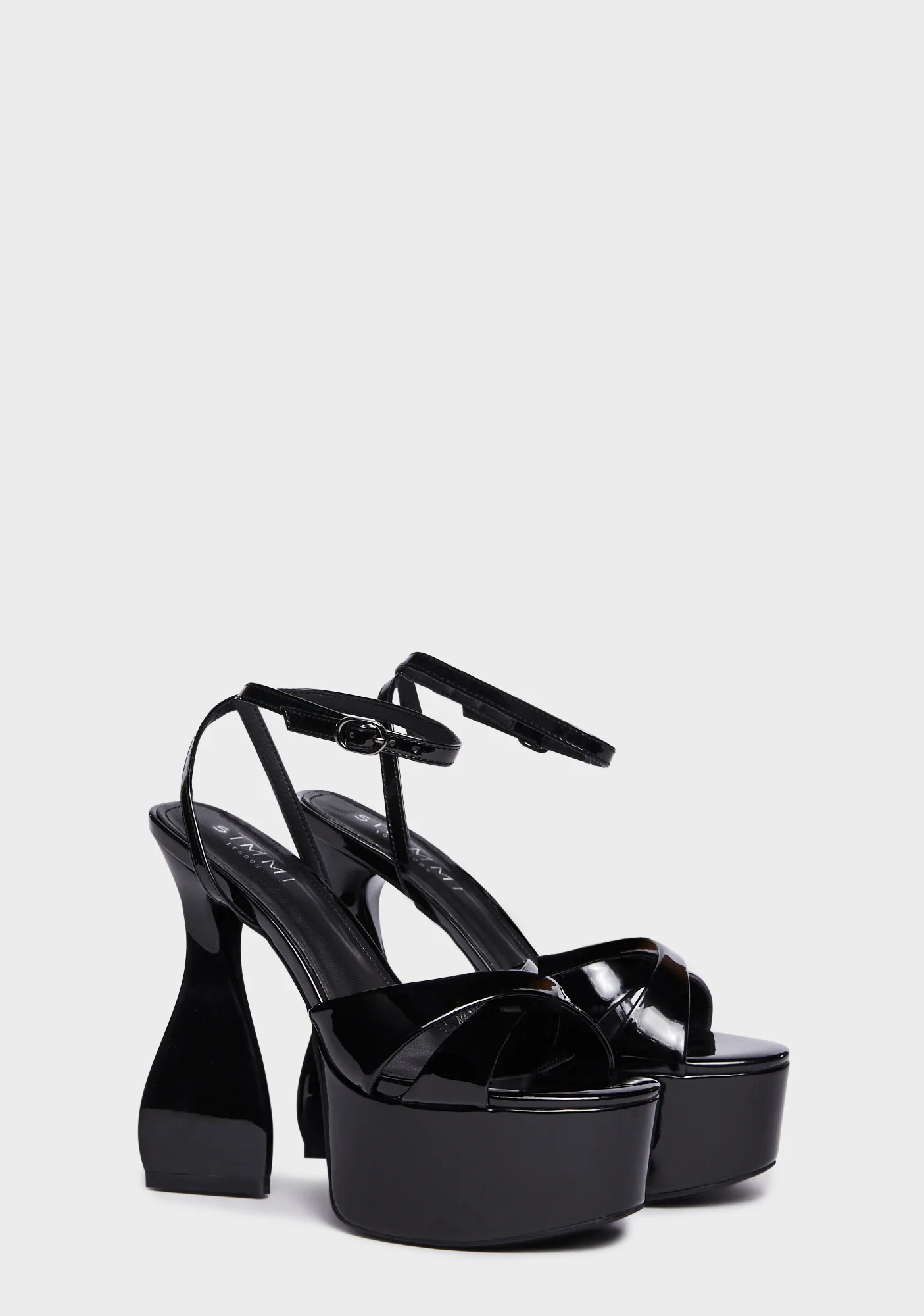 Nathalia-1 Block Heels - Black - Image 4