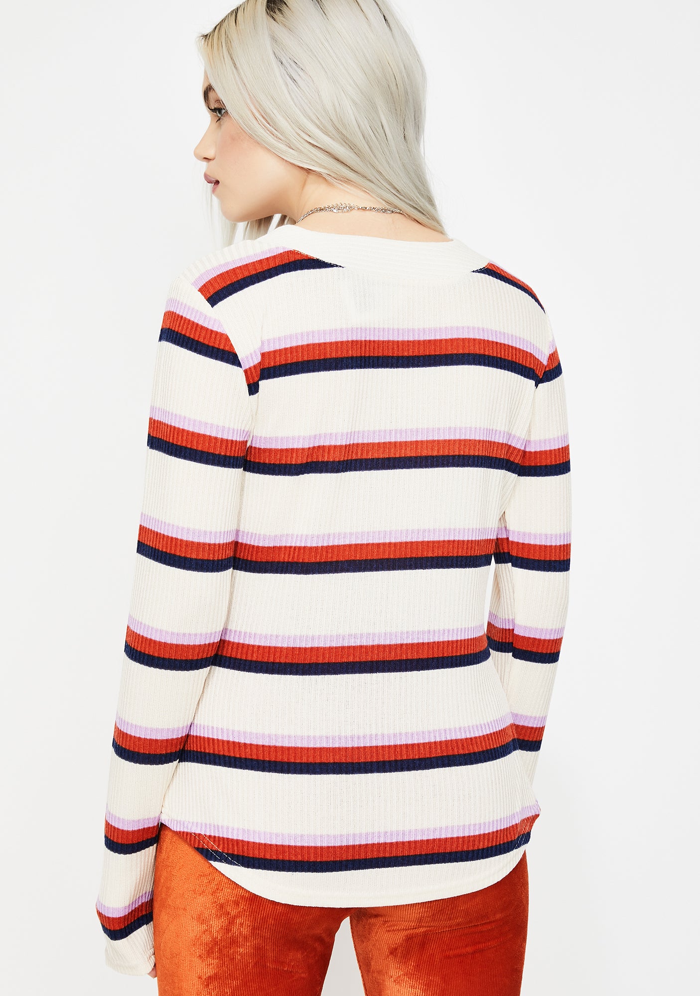 Natural Dusk To Dawn Stripe Top - Image 4
