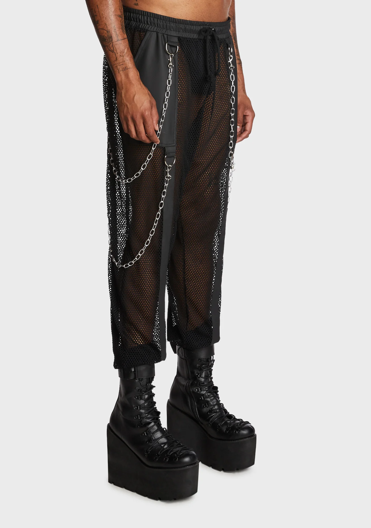 Naughty Nights Unisex Fishnet Joggers - Image 3