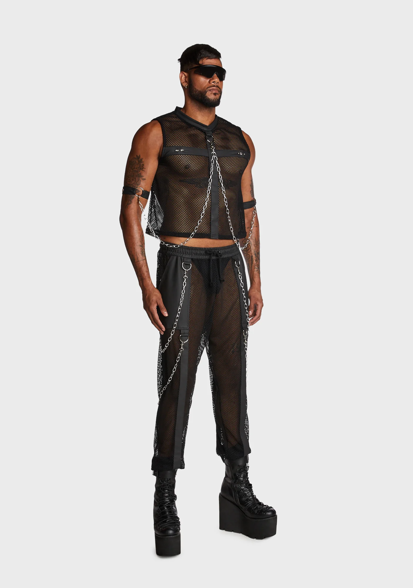 Naughty Nights Unisex Fishnet Joggers - Image 5