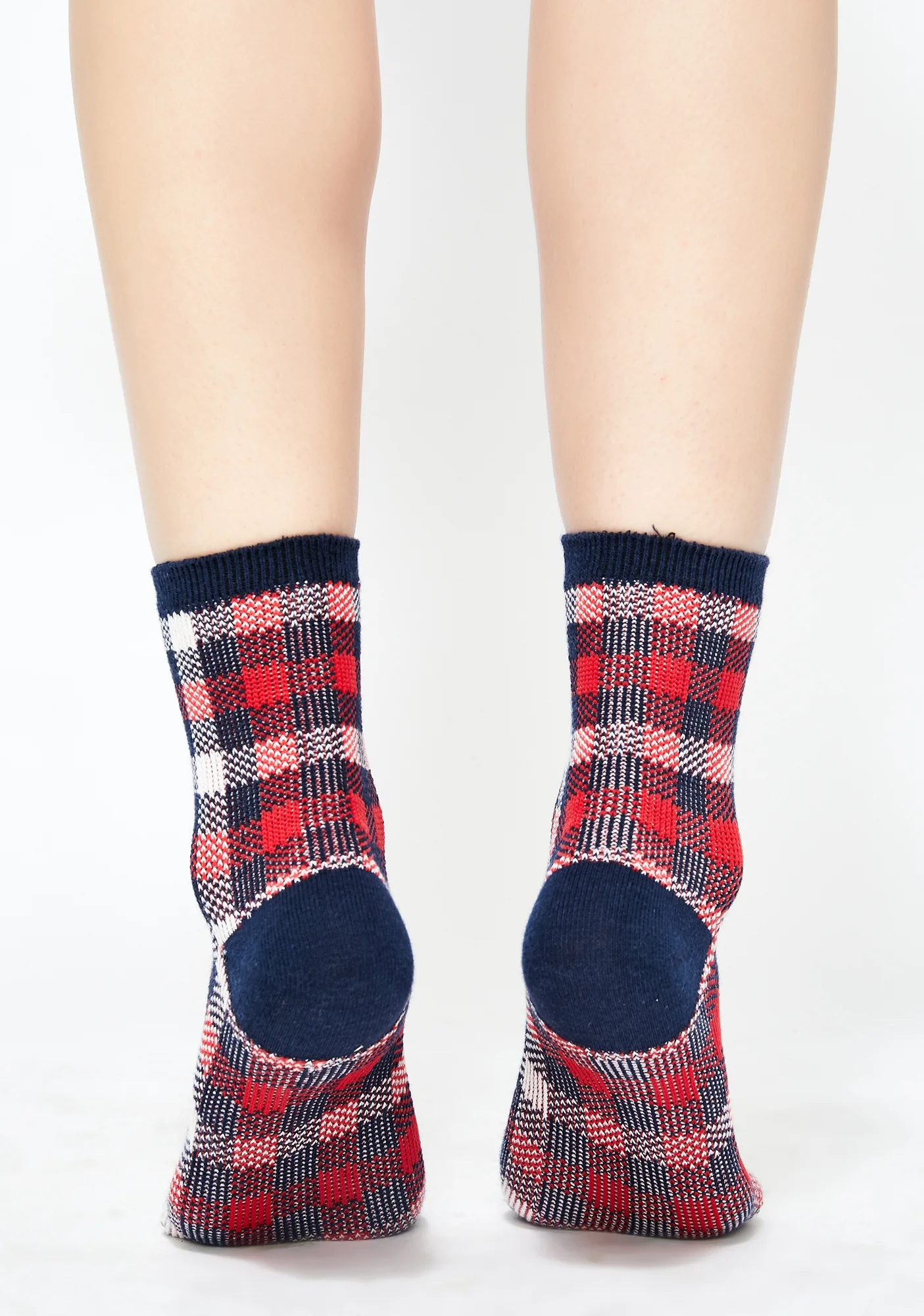 Navy Teenage Tycoon Plaid Socks - Image 4