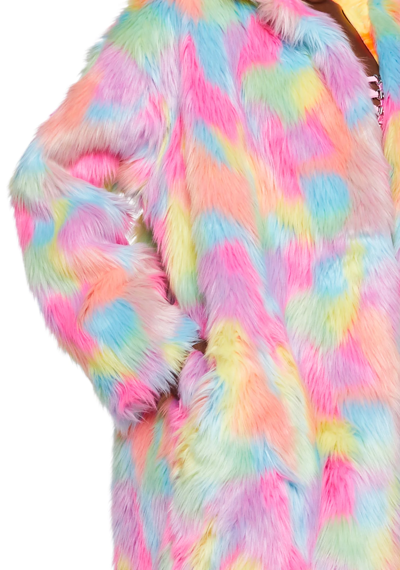 Neon Dreams Faux Fur Coat - Image 2