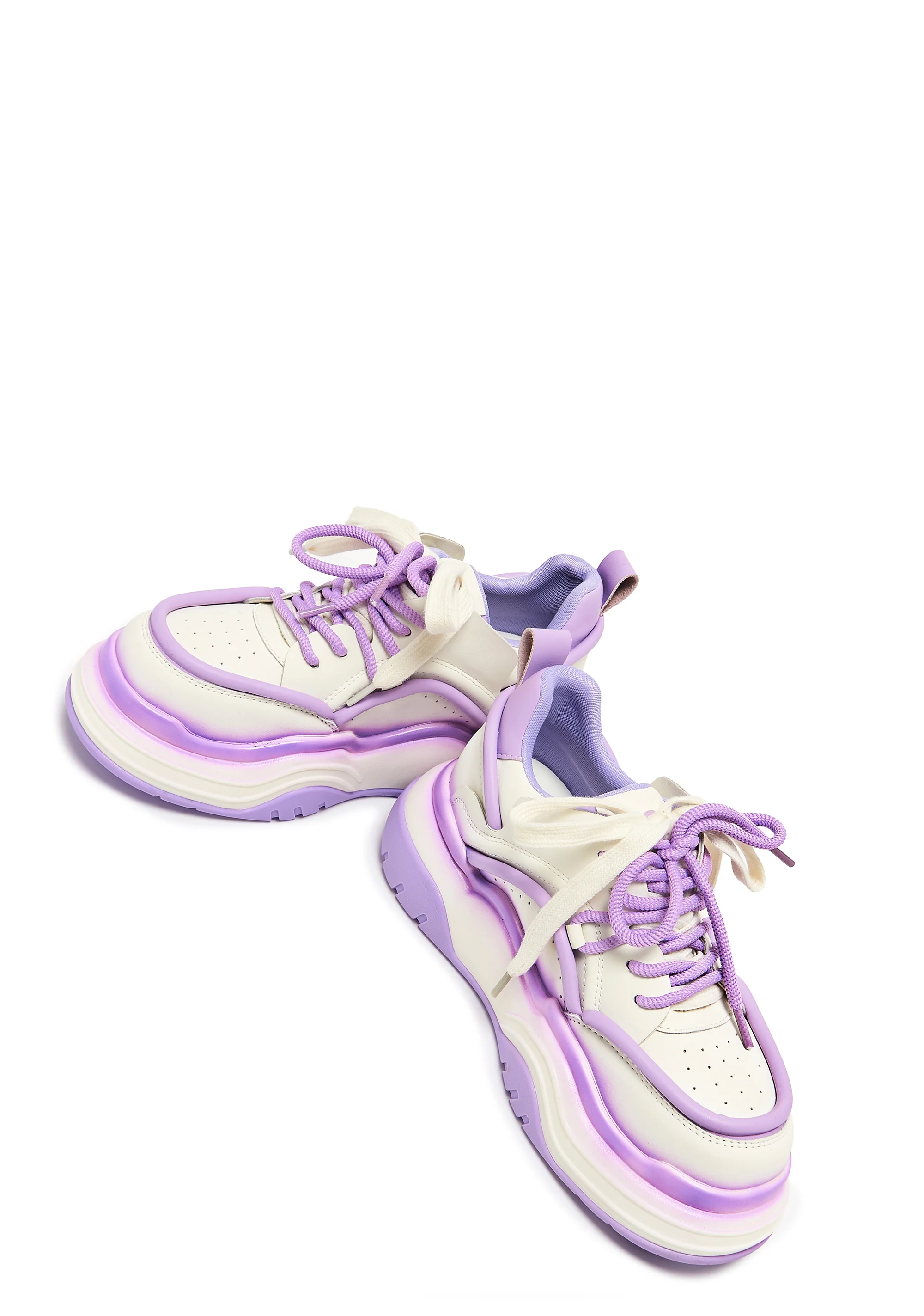 Koi Footwear Neon Reef Platform Trainers - Violet - Image 3