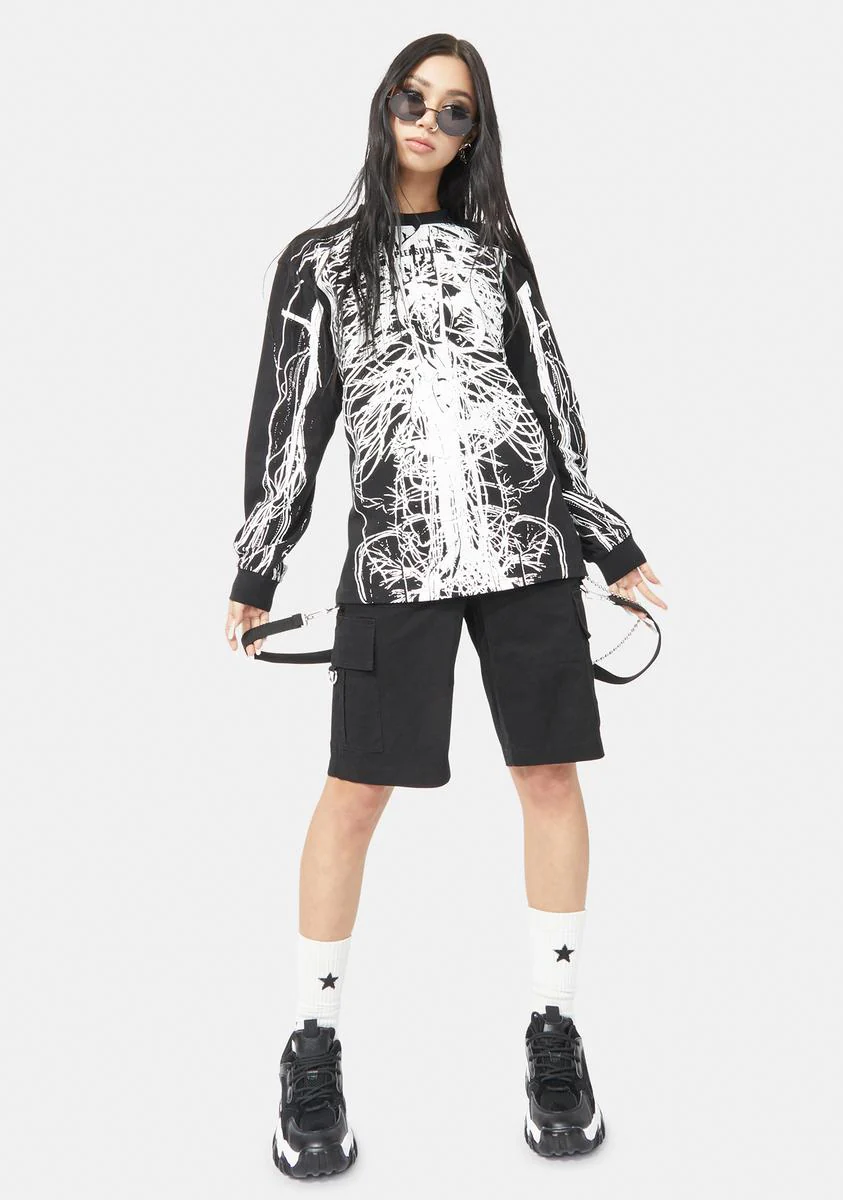 Nervous Long Sleeve Graphic Tee - Image 3