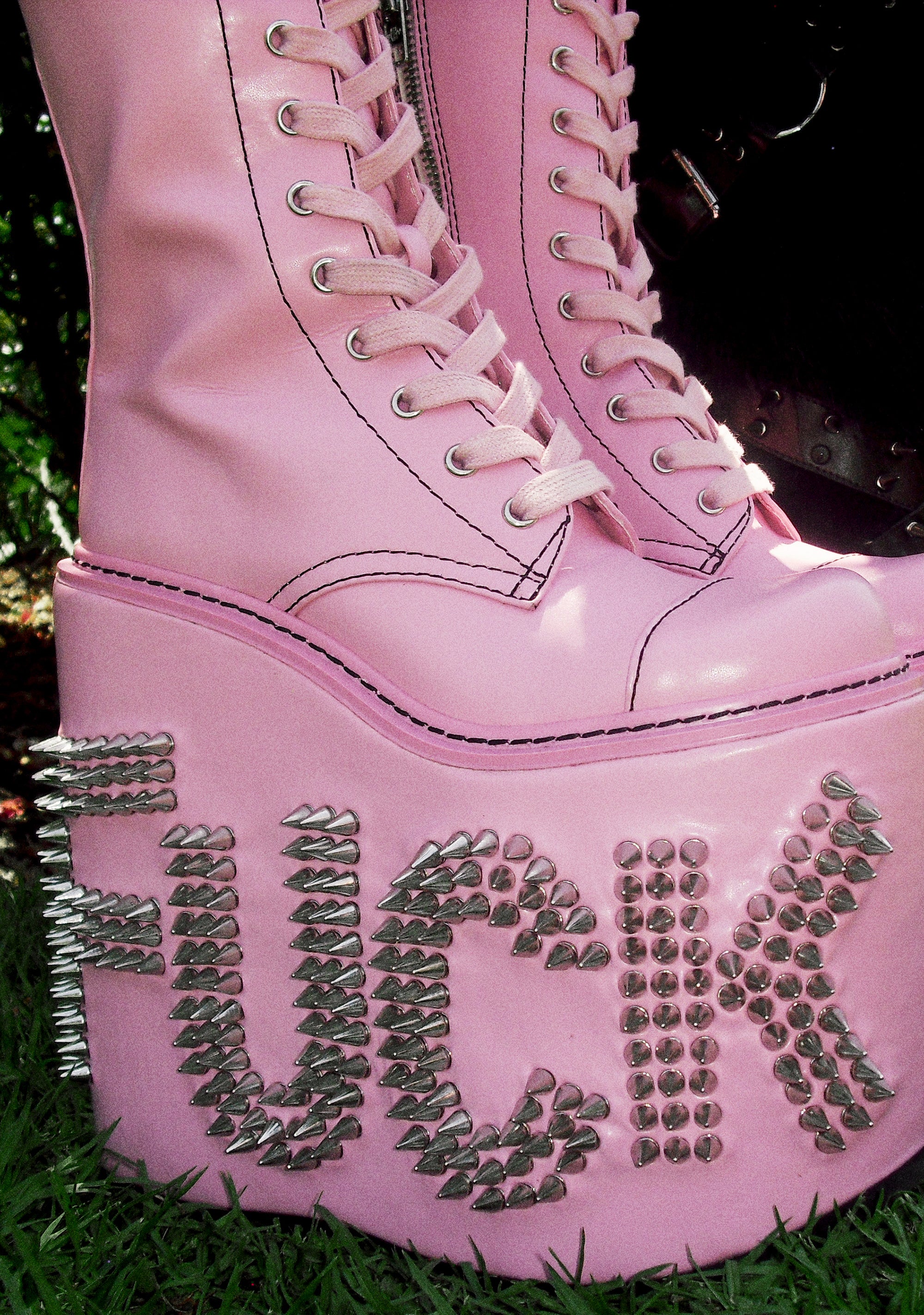 Never Censored Platform Boots - Pink - Image 5