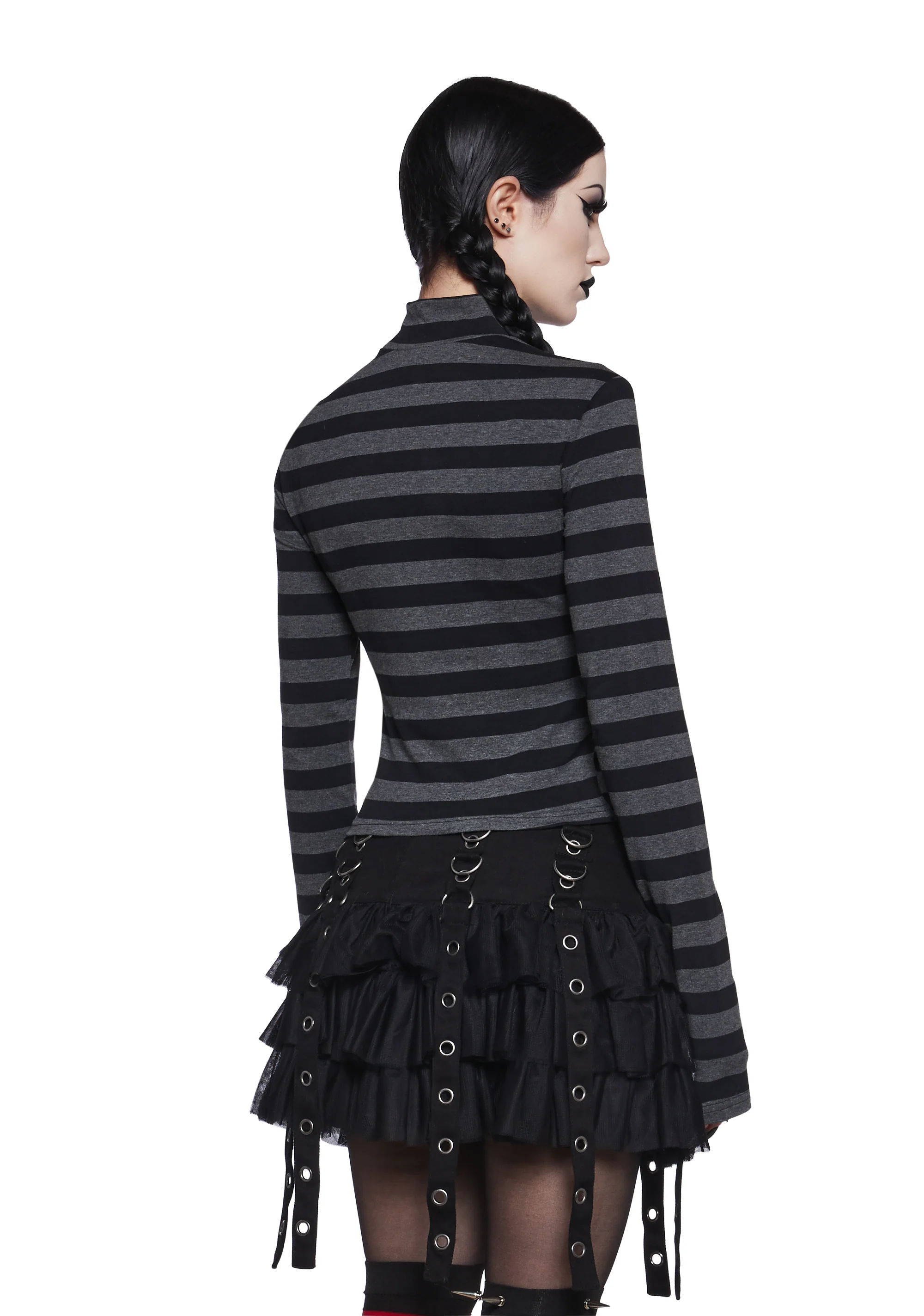 Never Meant To Be Mock Neck Top - Gray - Image 5
