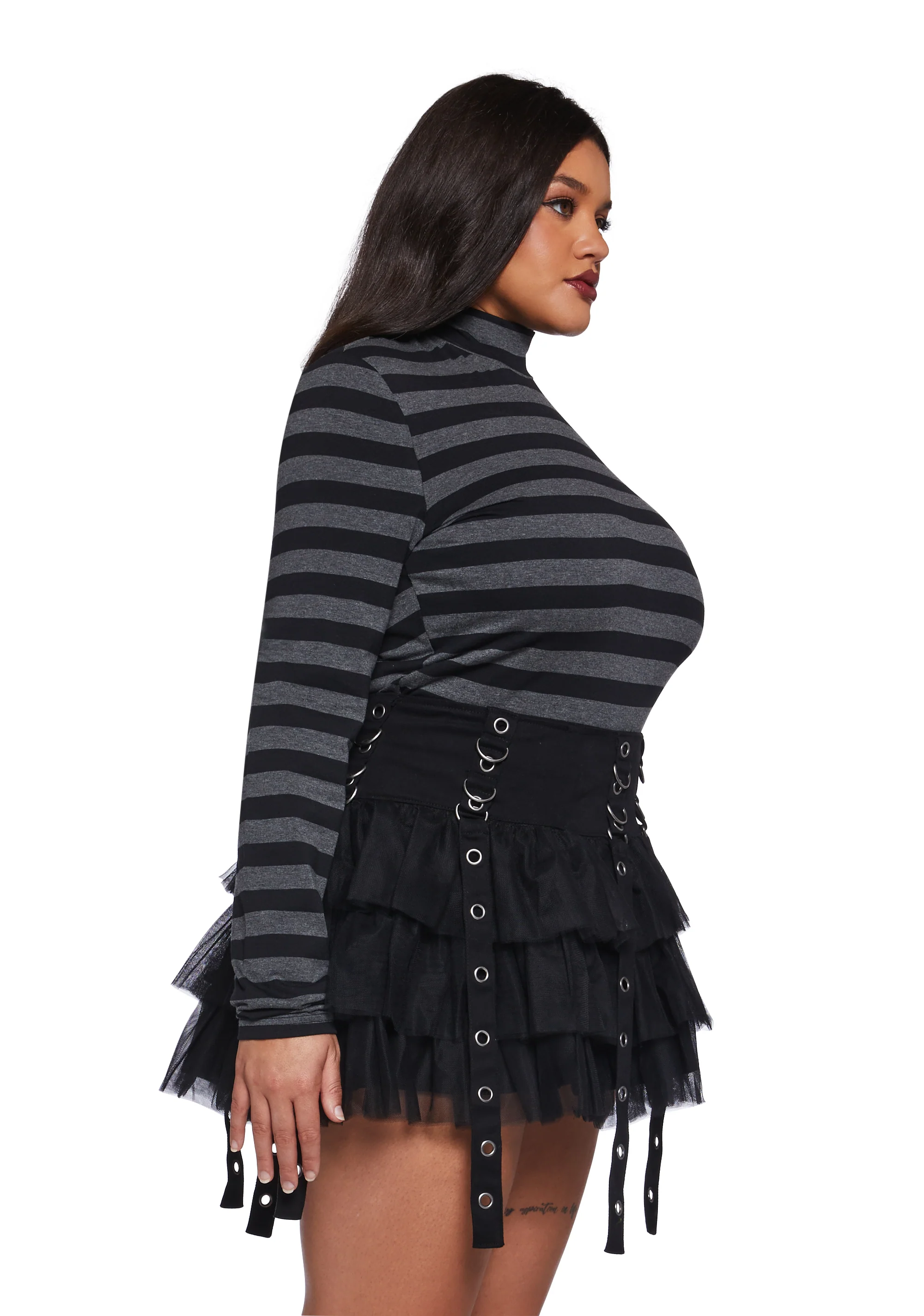 Never Meant To Be Mock Neck Top - Gray - Image 8