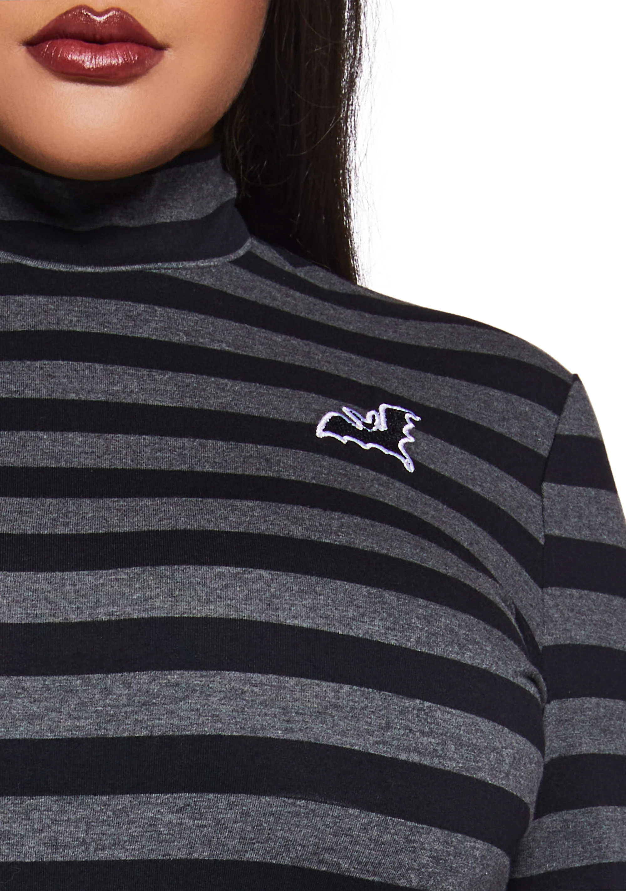 Never Meant To Be Mock Neck Top - Gray - Image 9