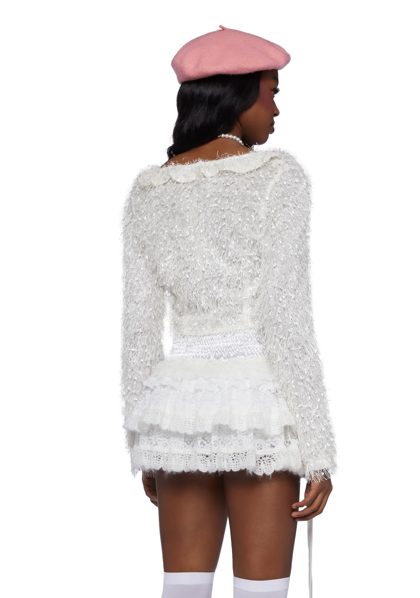 Never Too Much Cardigan- White - Image 4