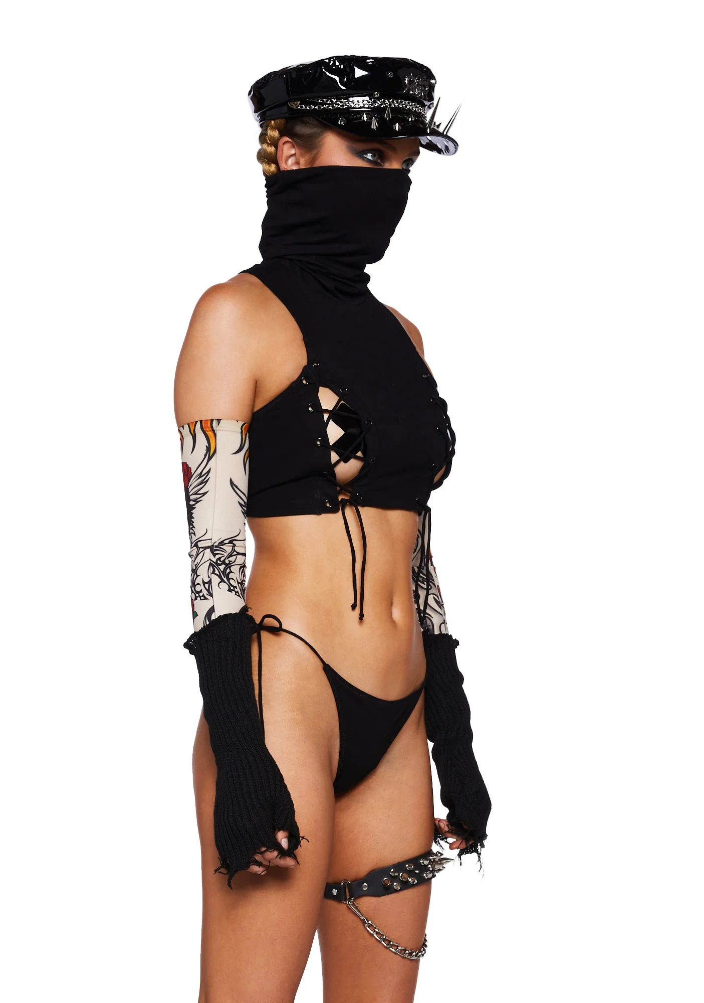 New Age Nomad Tank & Panty Set - Black - Image 3