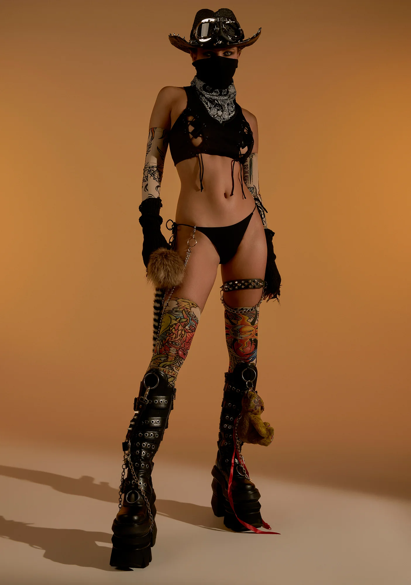 New Age Nomad Tank & Panty Set - Black - Image 6
