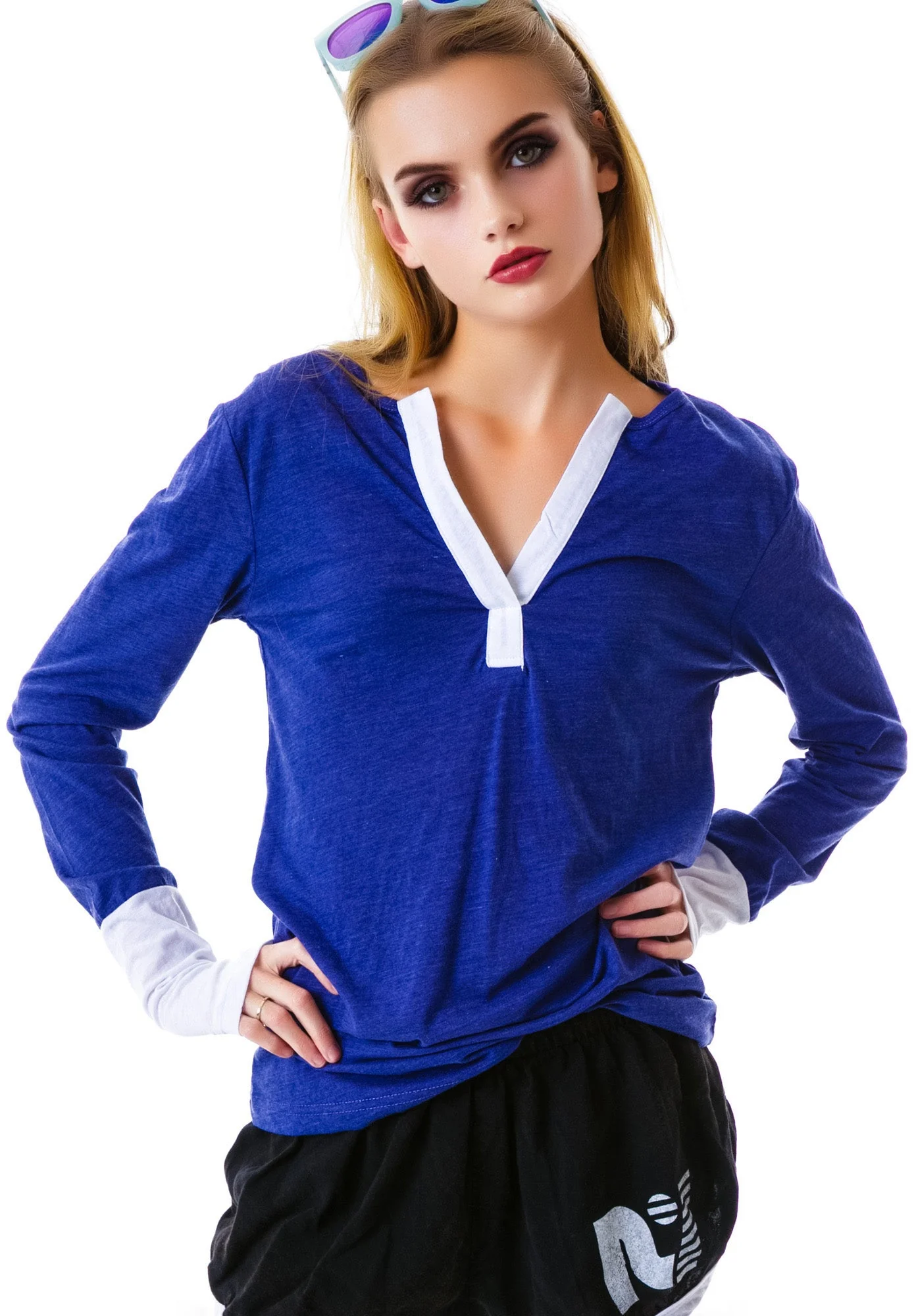 Nice To Meet You Henley Shirt - Light Blue - Image 6
