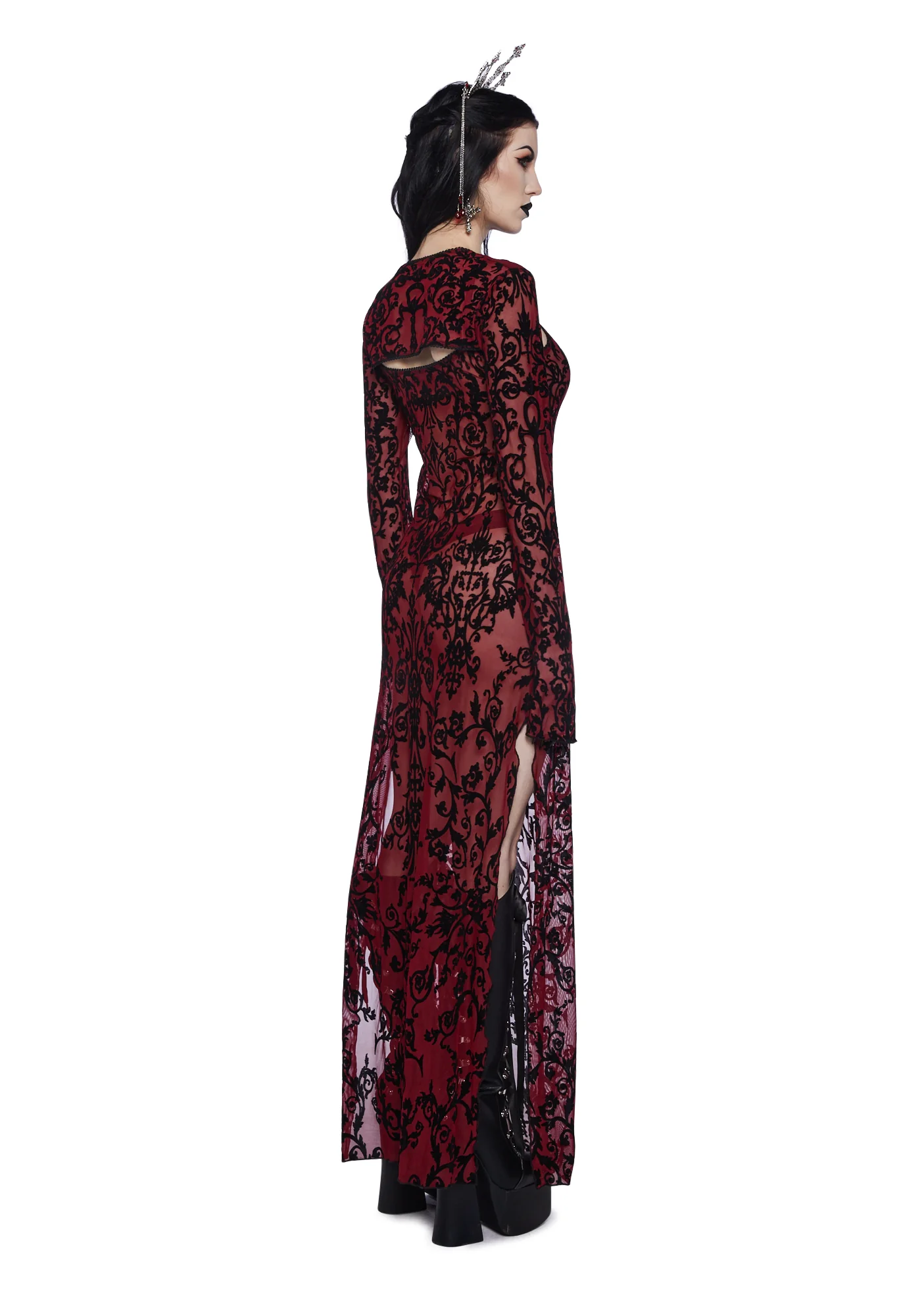 Night Ballroom Maxi Dress And Shrug Set - Image 4