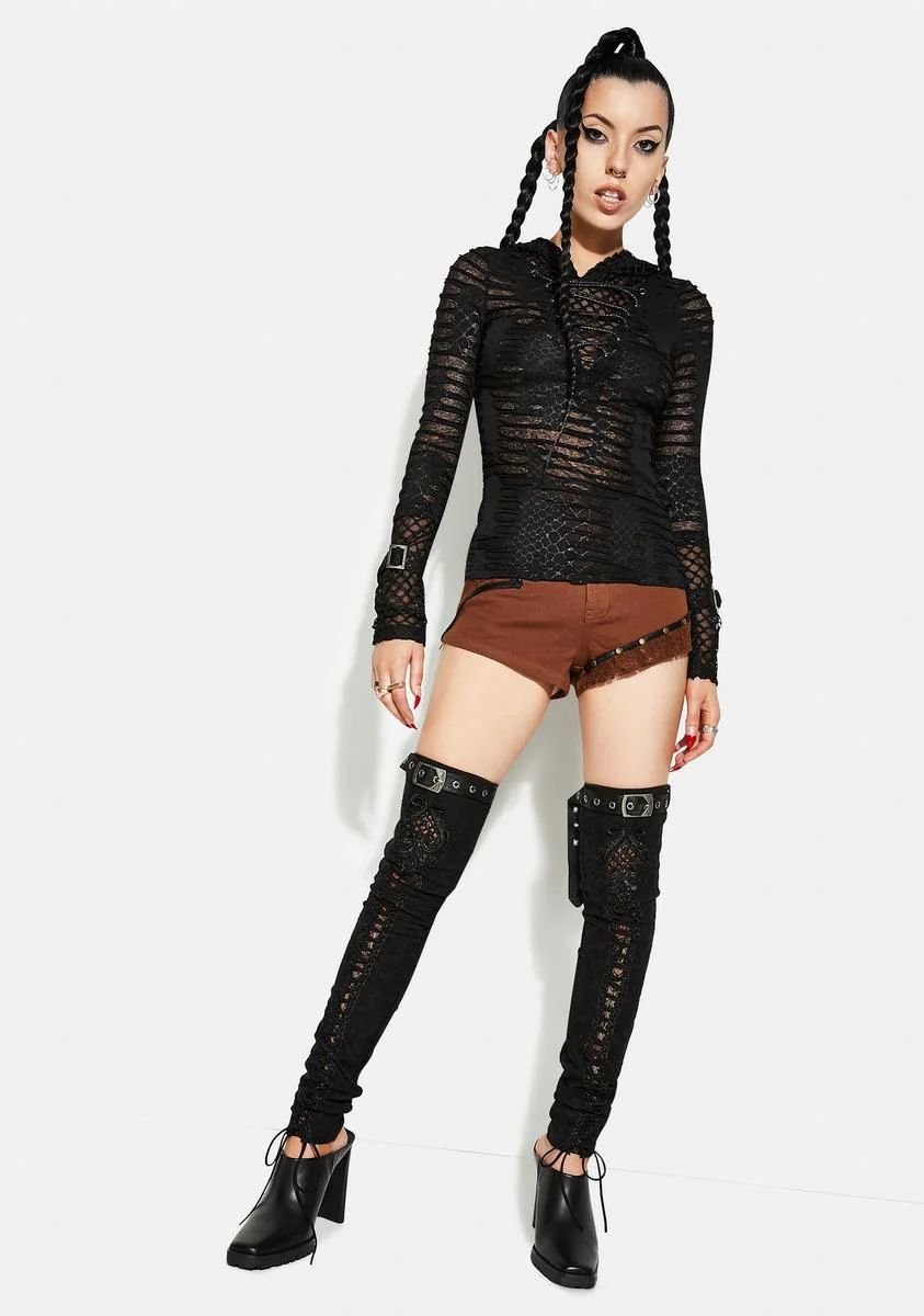Night City Sheer Hoodie Top - Image 3