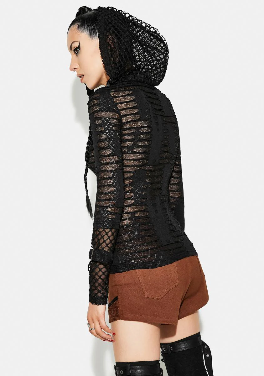 Night City Sheer Hoodie Top - Image 4