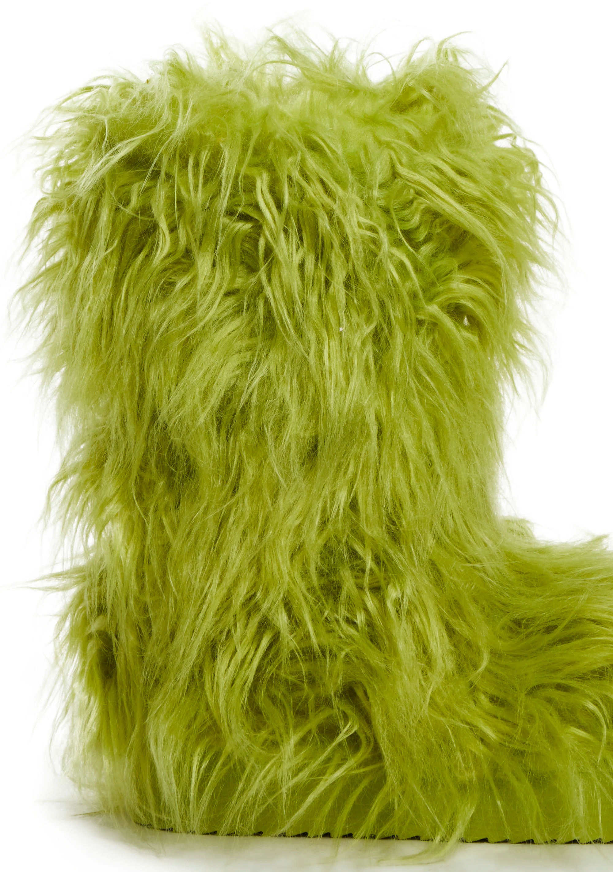 Night Lurker Fuzzy Slipper Boots - Green - Image 2