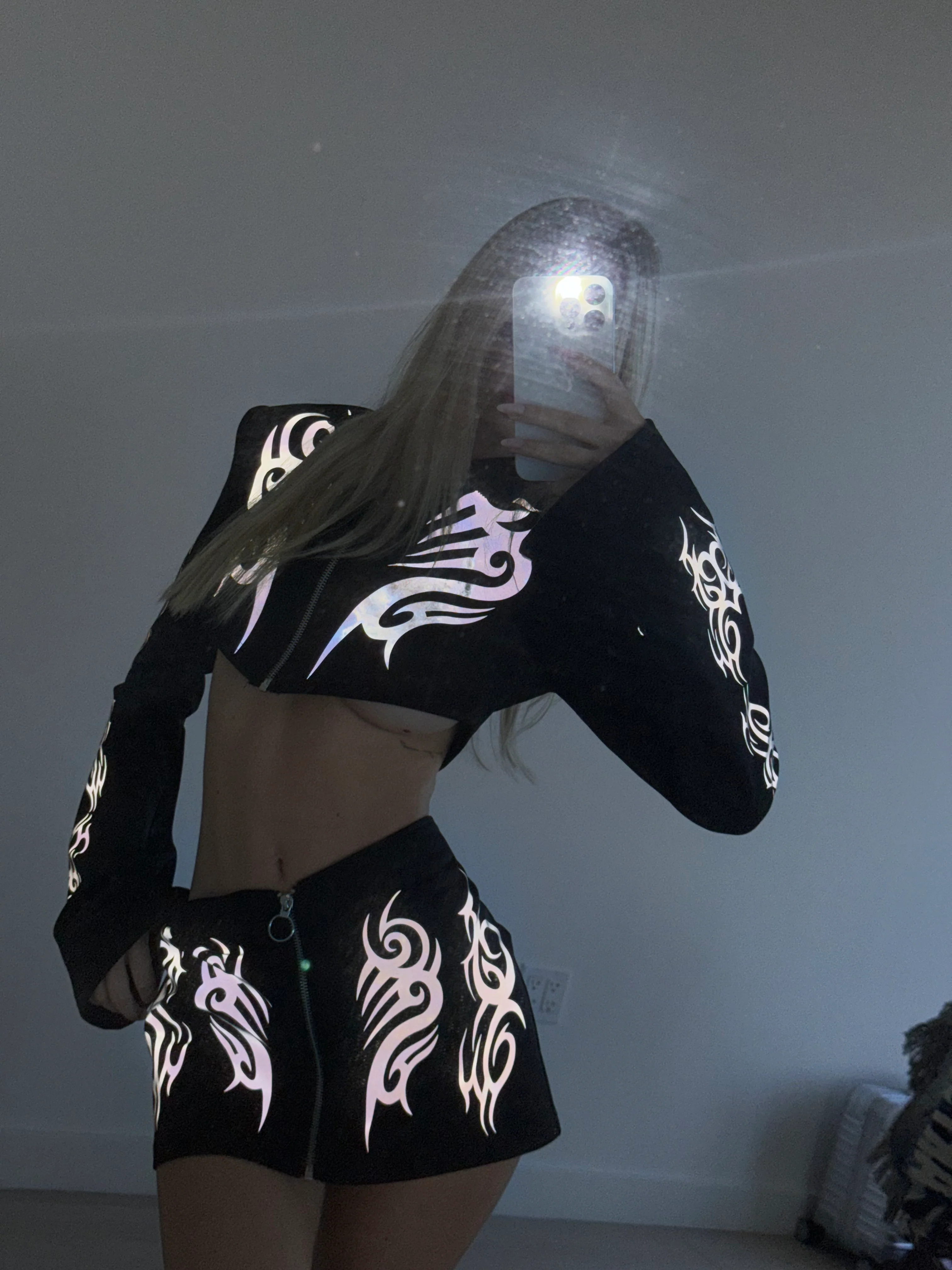 Night Raver Reflective Mini Skirt - Image 10