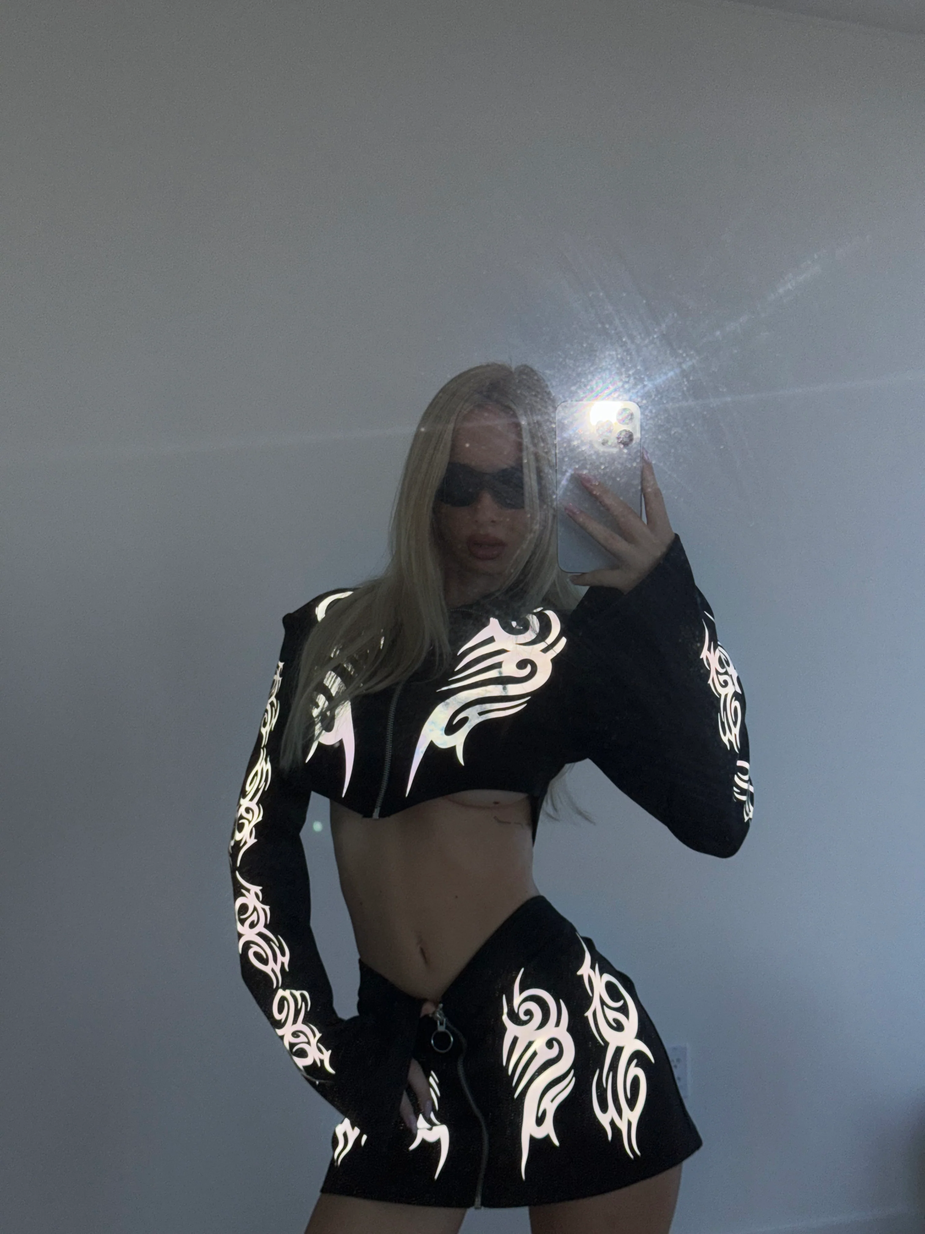 Night Raver Reflective Mini Skirt - Image 9