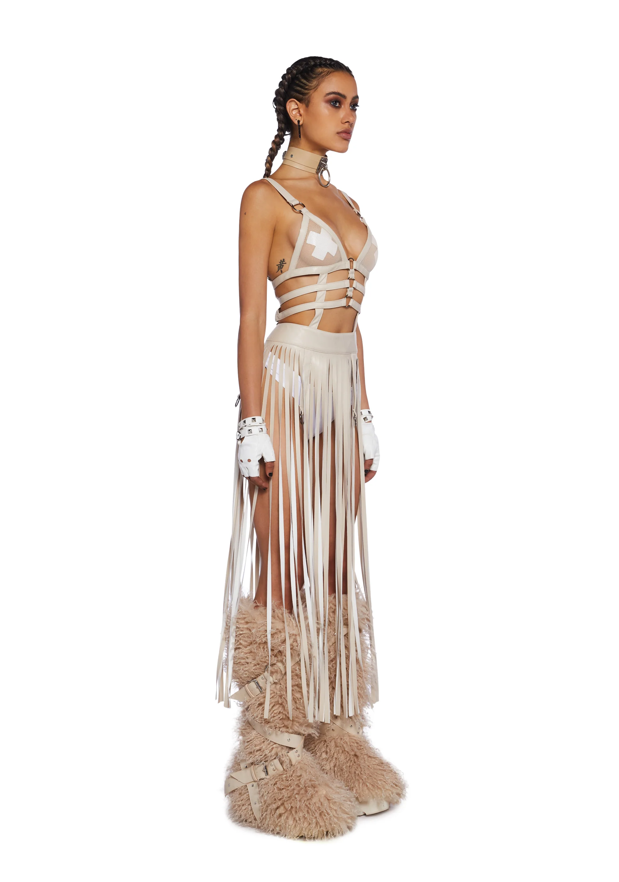 Night Shadows Harness Dress - Sand - Image 3
