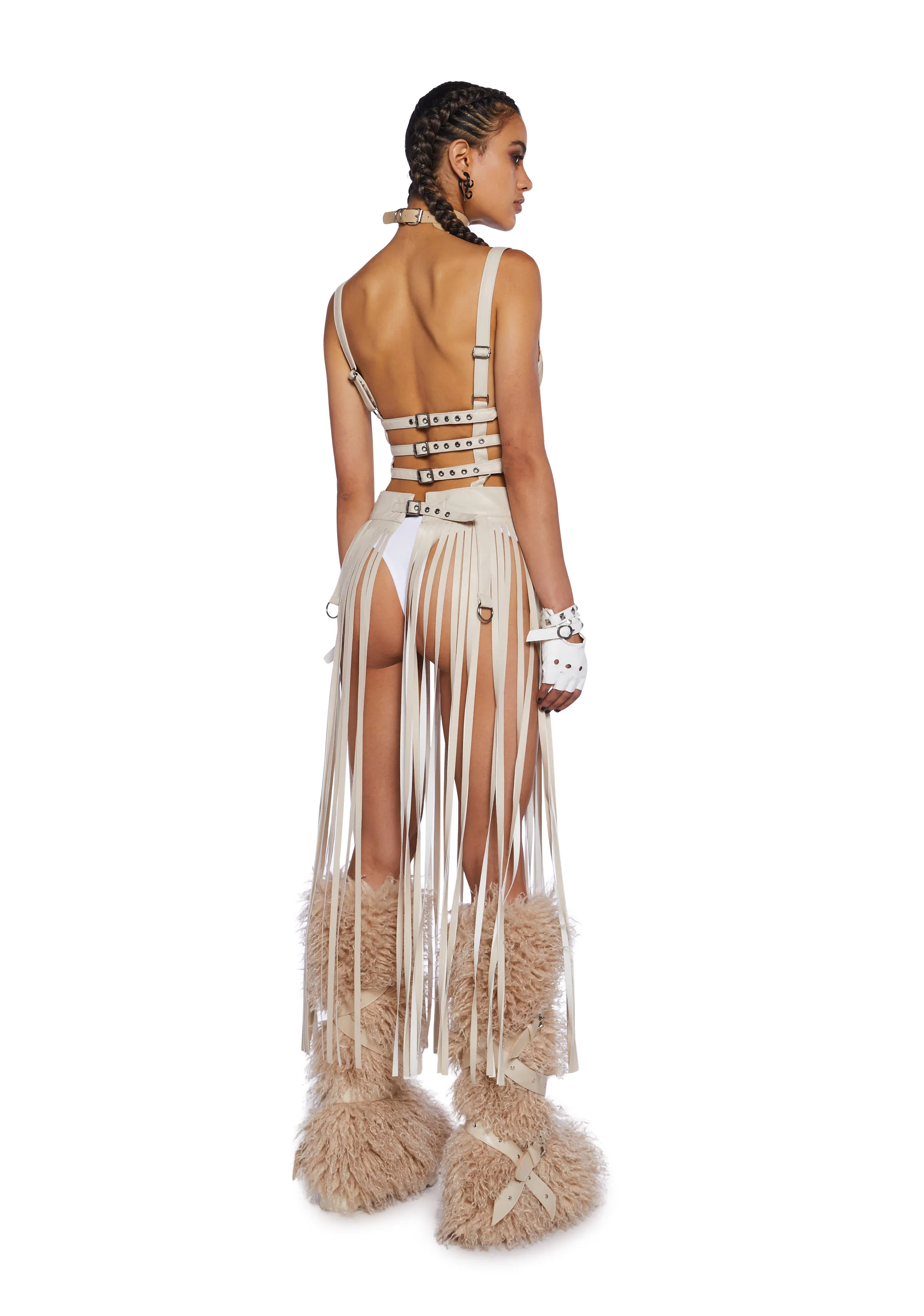 Night Shadows Harness Dress - Sand - Image 4