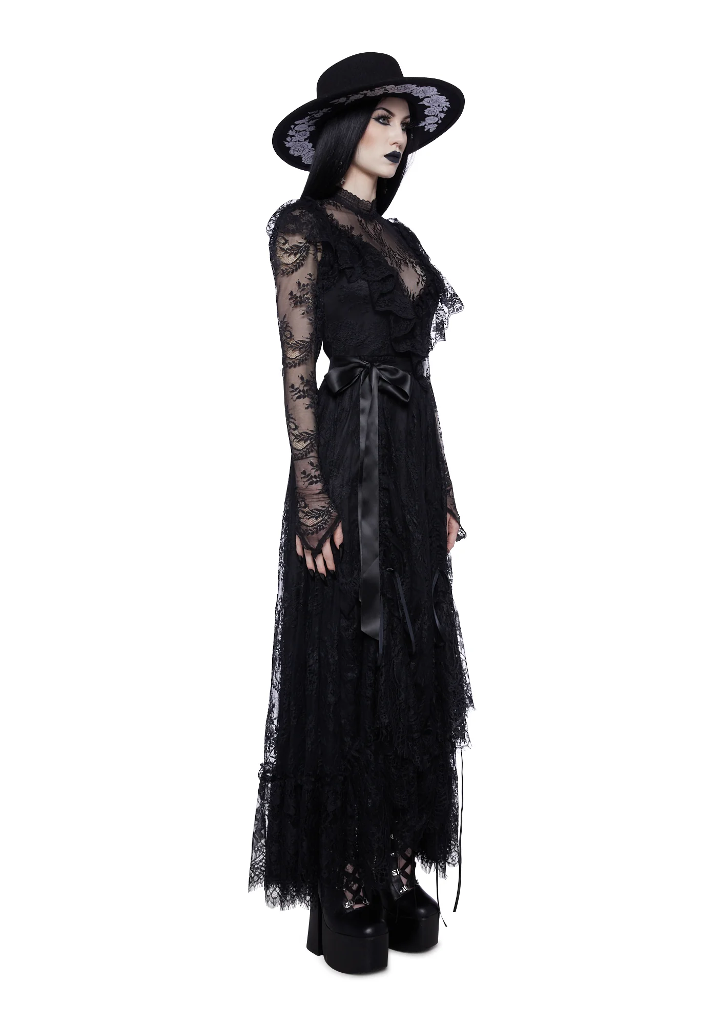 Nightfall Descent Maxi Dress - Image 3