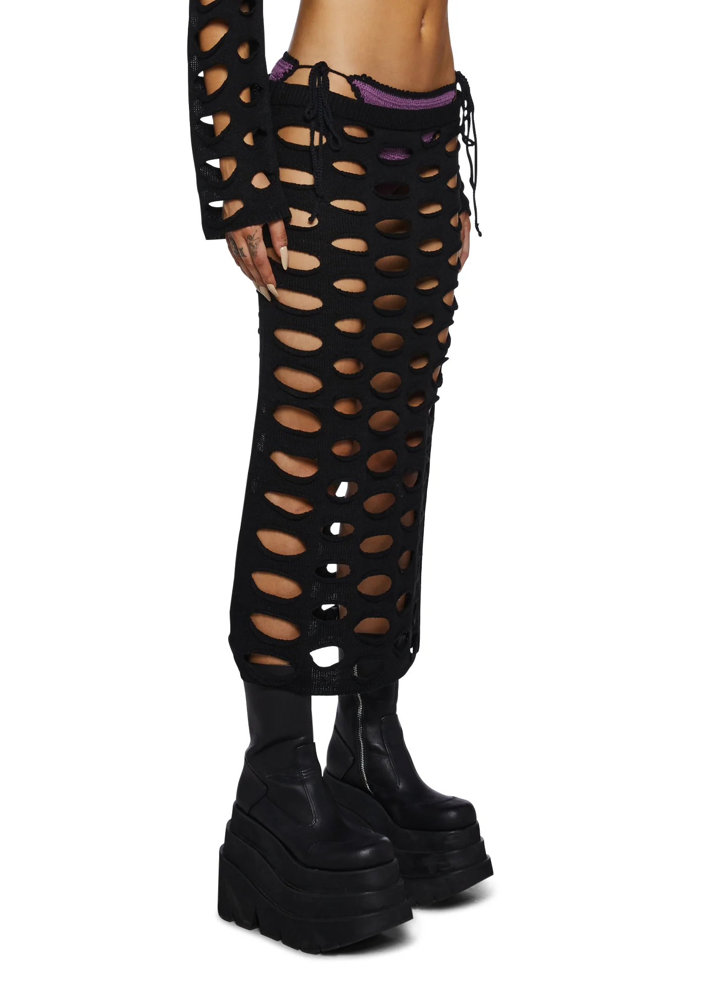 Nightfall Knit Midi Skirt - Image 3
