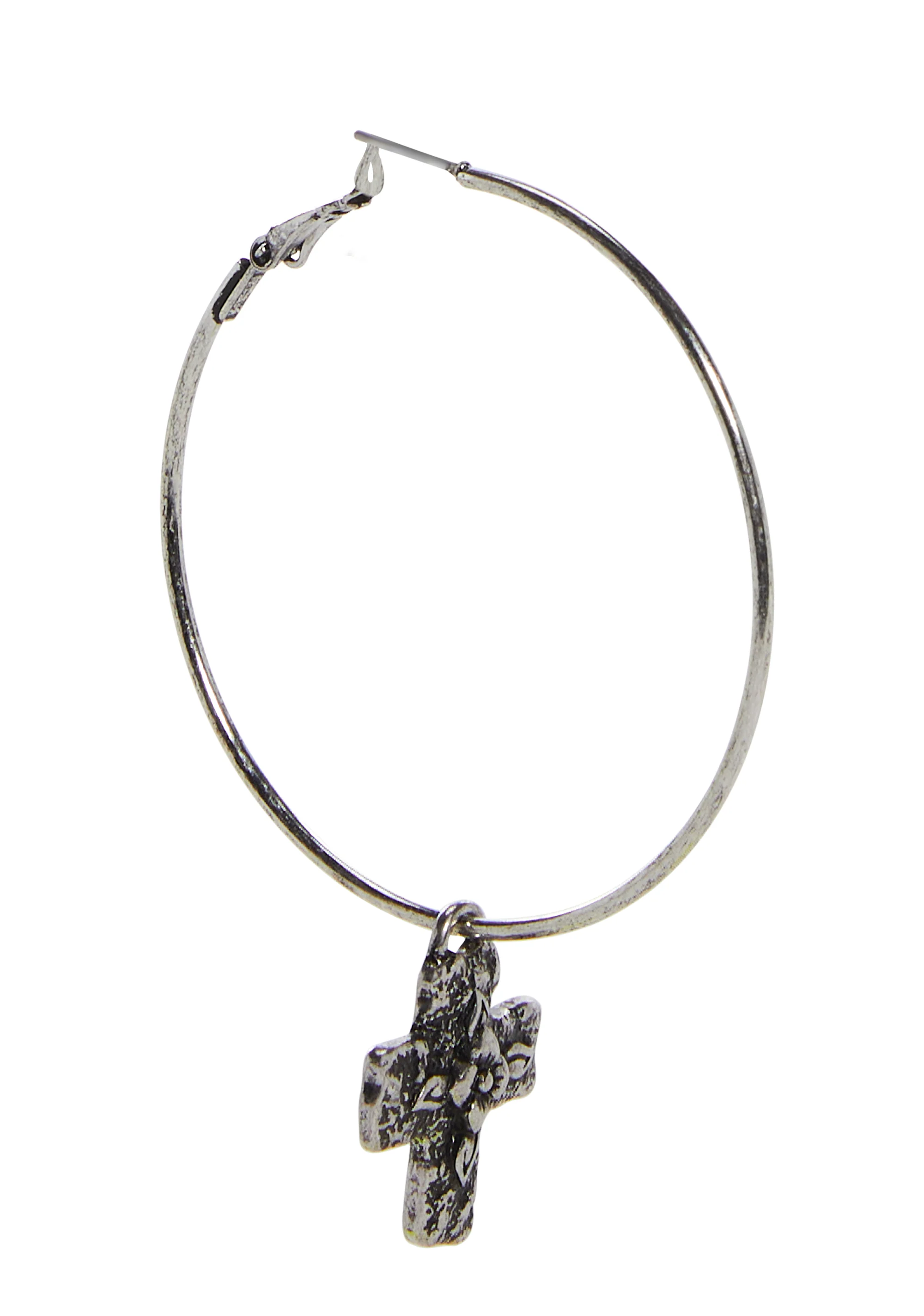 Nightshade Cross Hoop Earrings - Image 2