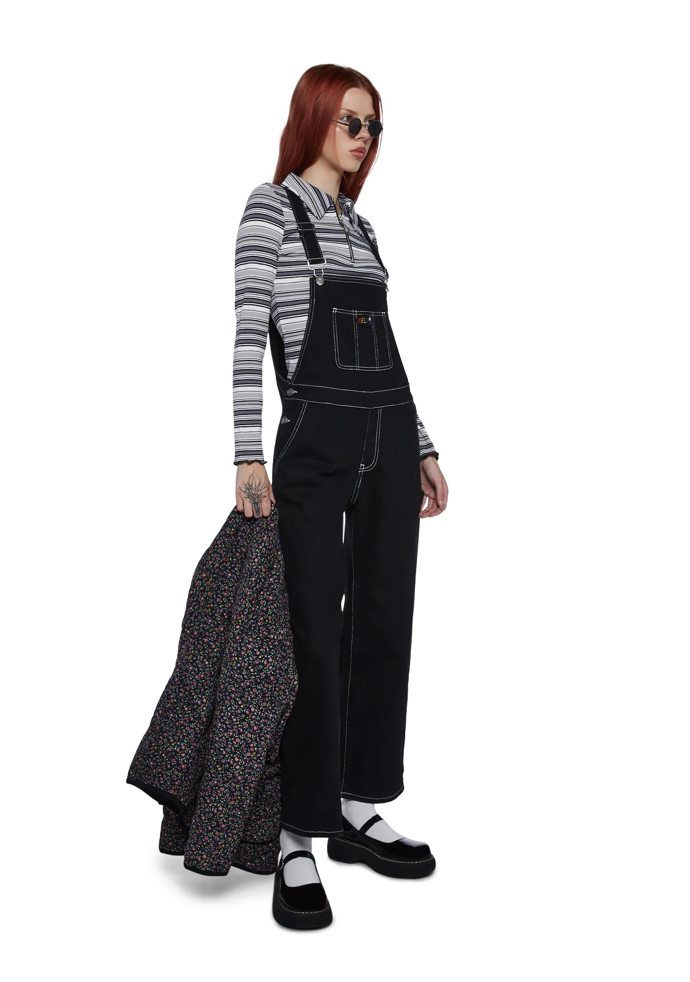 No Bounds Twill Overalls-Black - Image 2