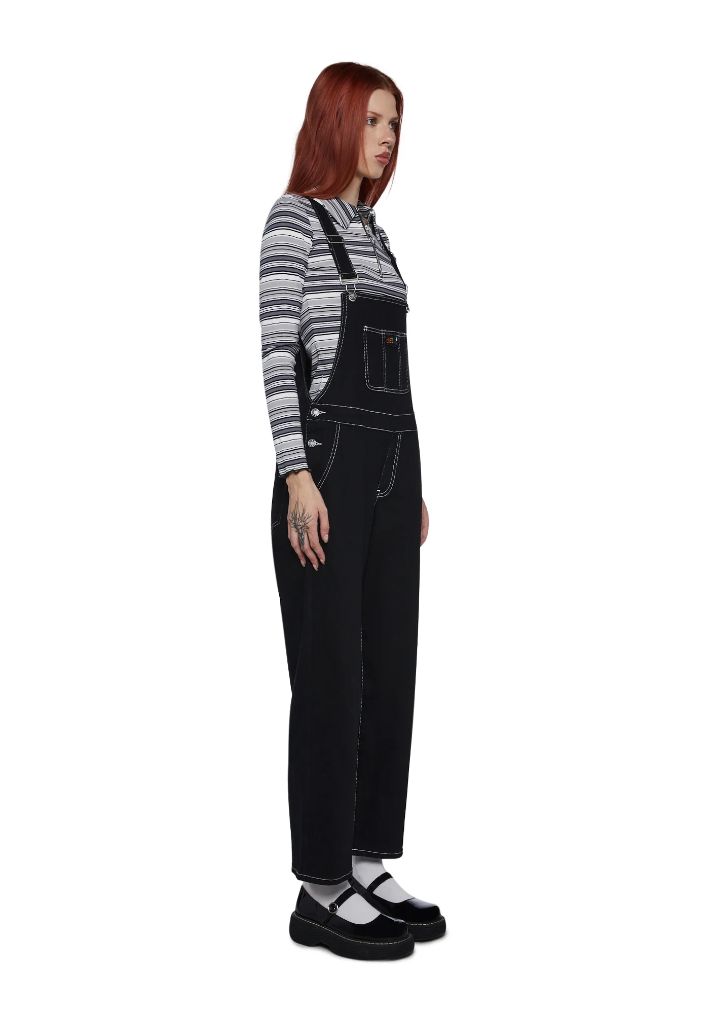 No Bounds Twill Overalls-Black - Image 3