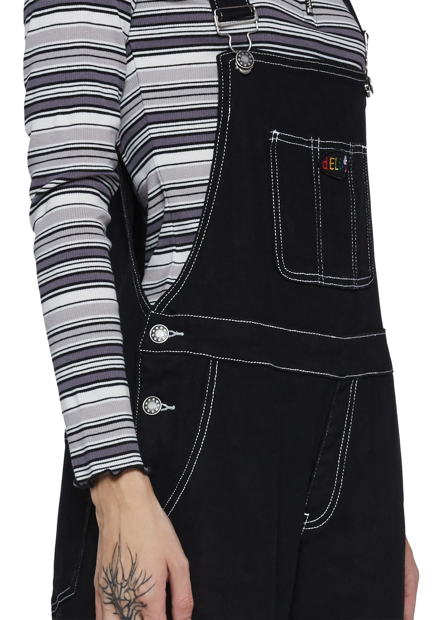 No Bounds Twill Overalls-Black - Image 5