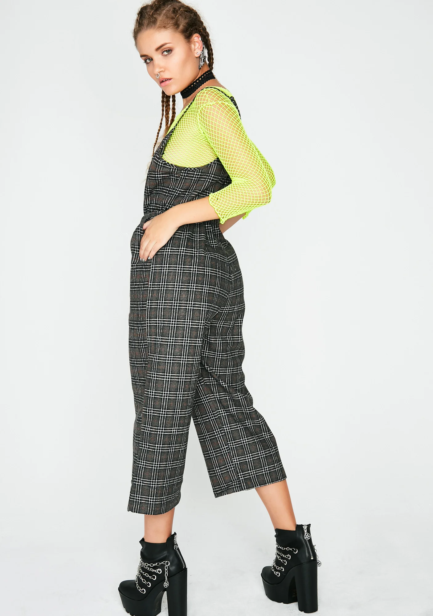 No Exams Plaid Jumpsuit - Image 4