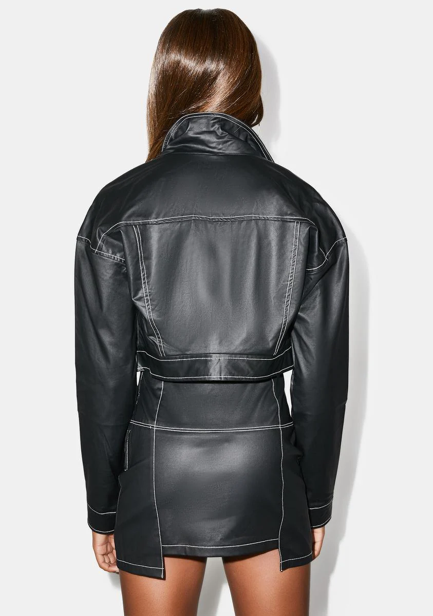 No Hard Feelingz Cropped Jacket - Image 4