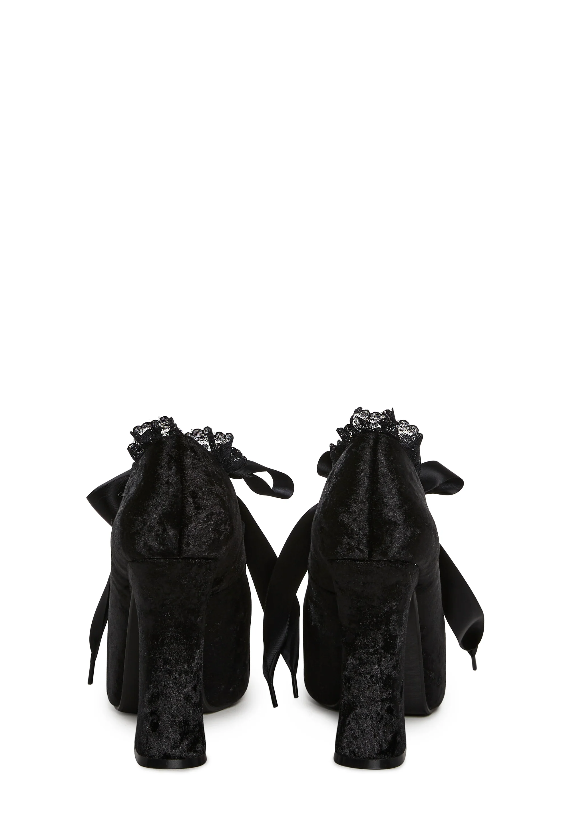 Nocturnal Garden Platform Mary Janes - Velvet - Image 4