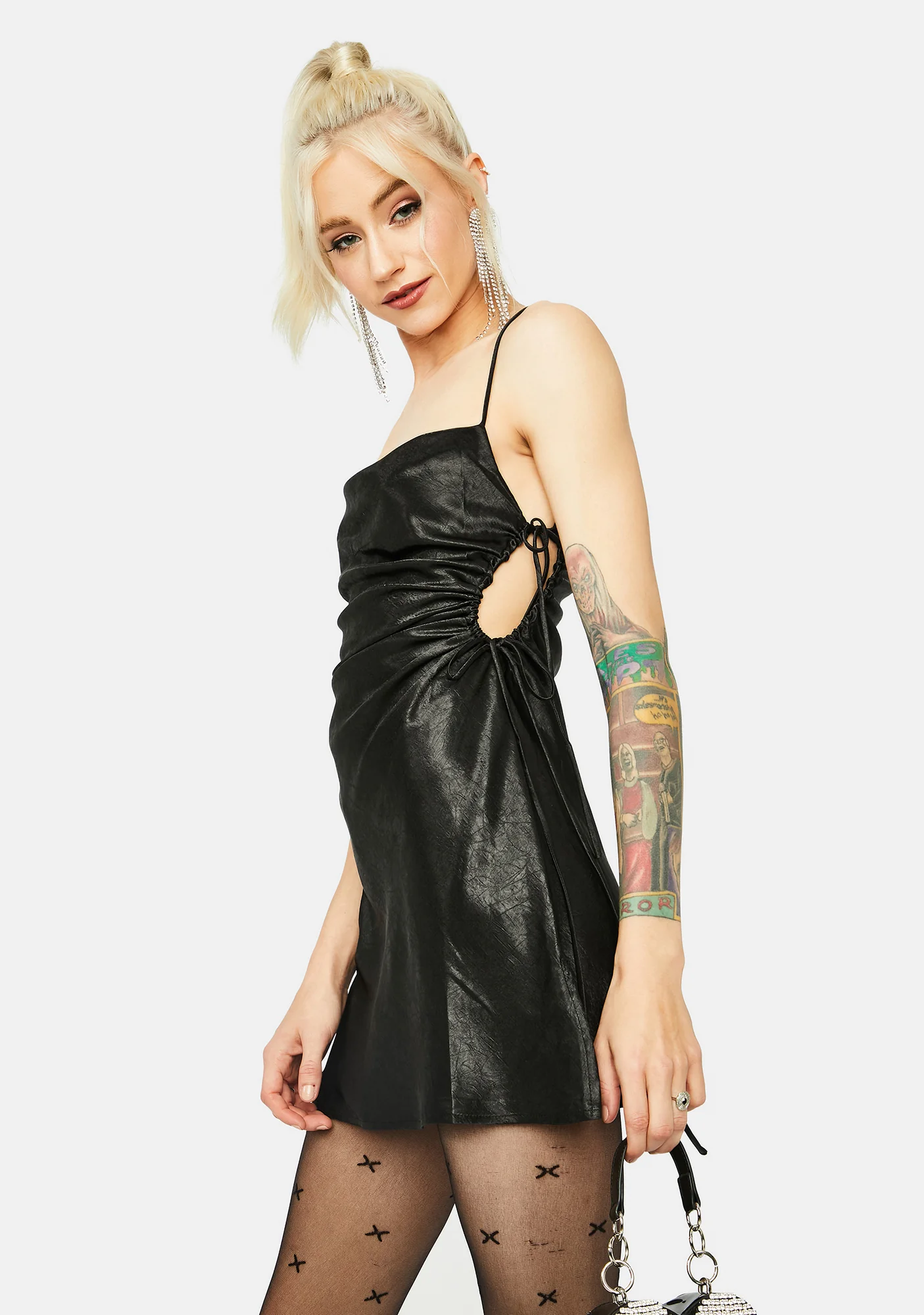 Noir Fierceness Excluded Side Cut Out Mini Dress - Image 2