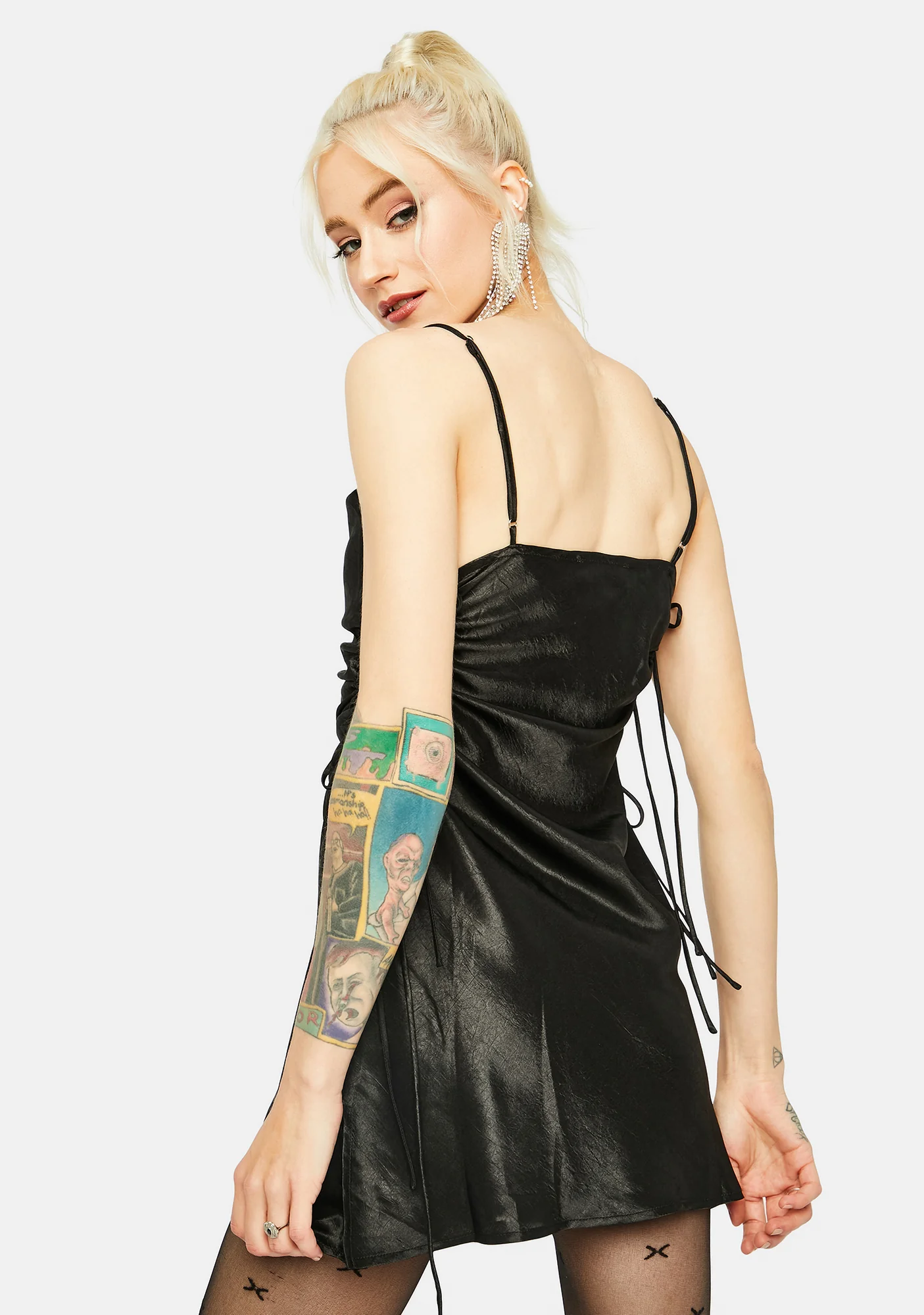 Noir Fierceness Excluded Side Cut Out Mini Dress - Image 4