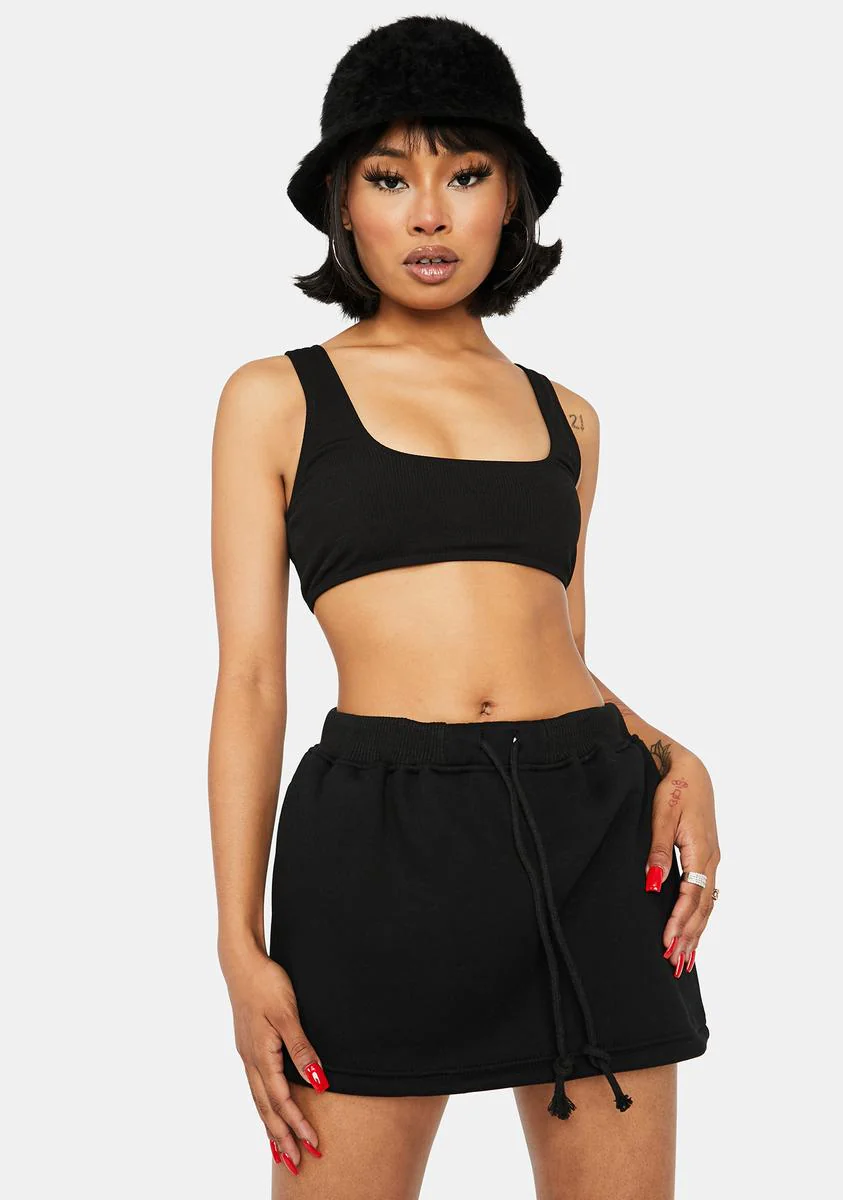 Noir True Confessions Sweat Skirt - Image 2