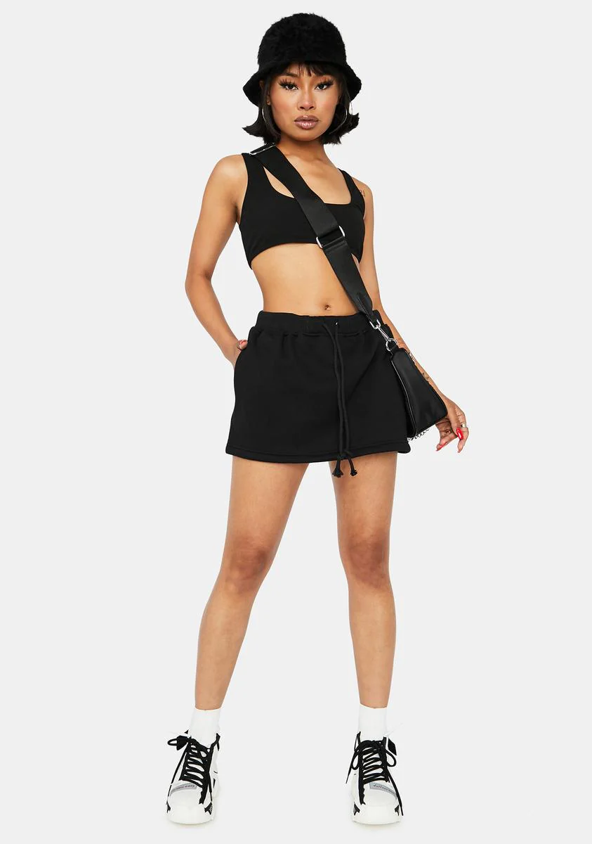 Noir True Confessions Sweat Skirt - Image 3