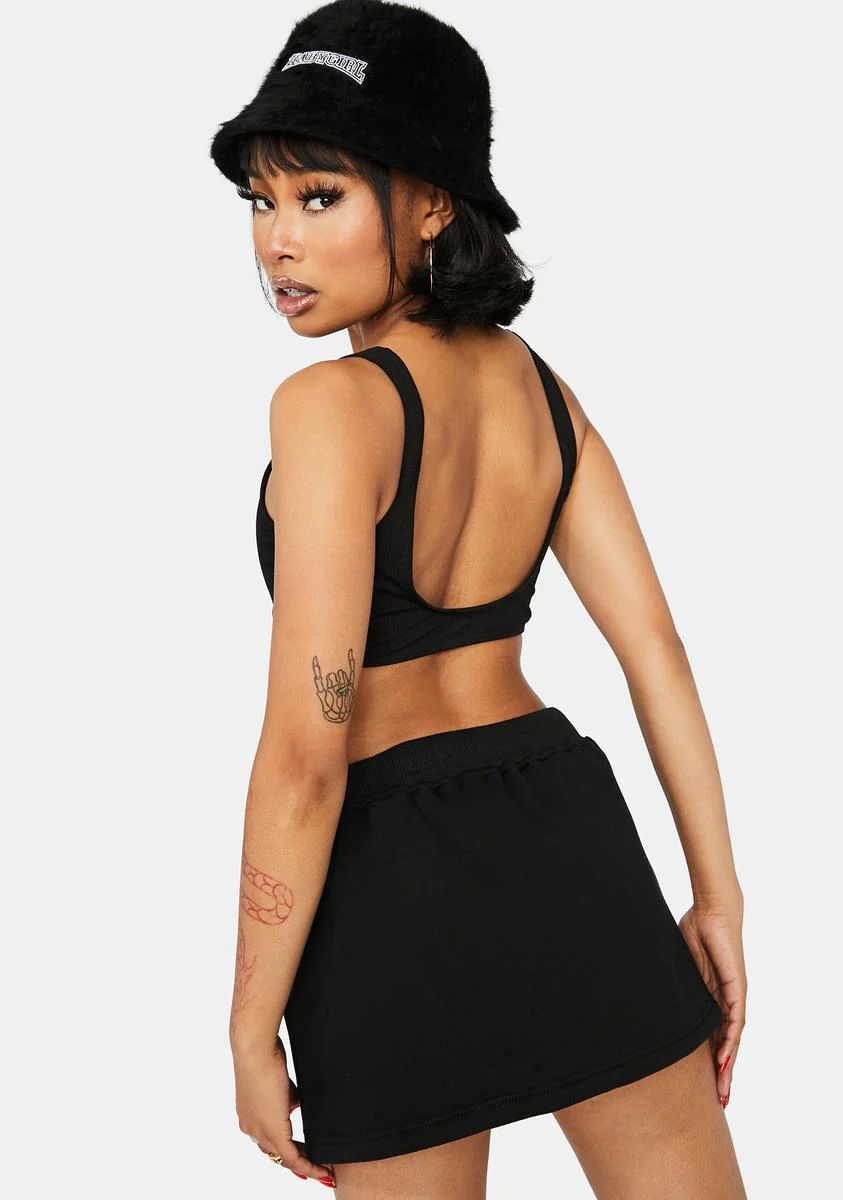 Noir True Confessions Sweat Skirt - Image 4